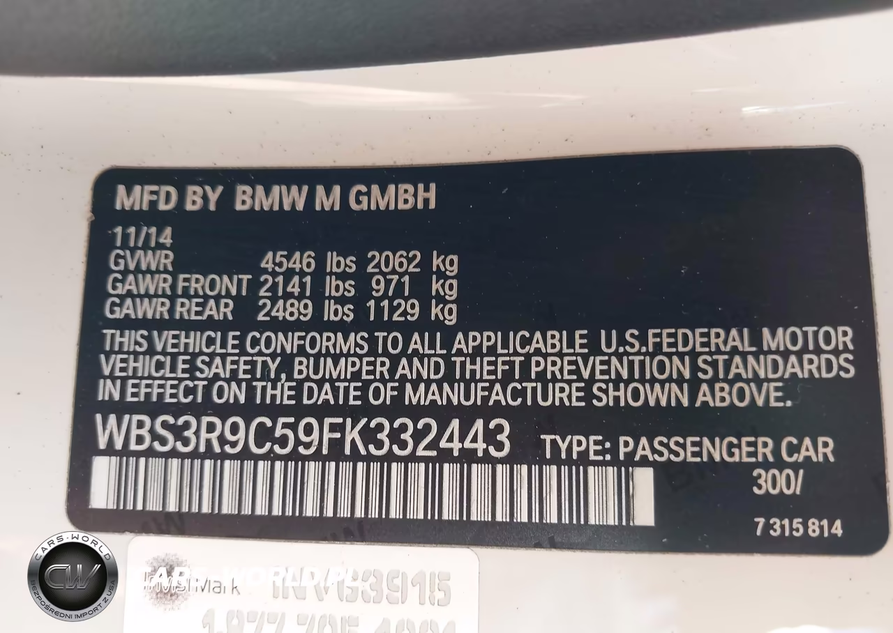 2015 BMW M4 VIN:WBS3R9C59FK332443 - 9