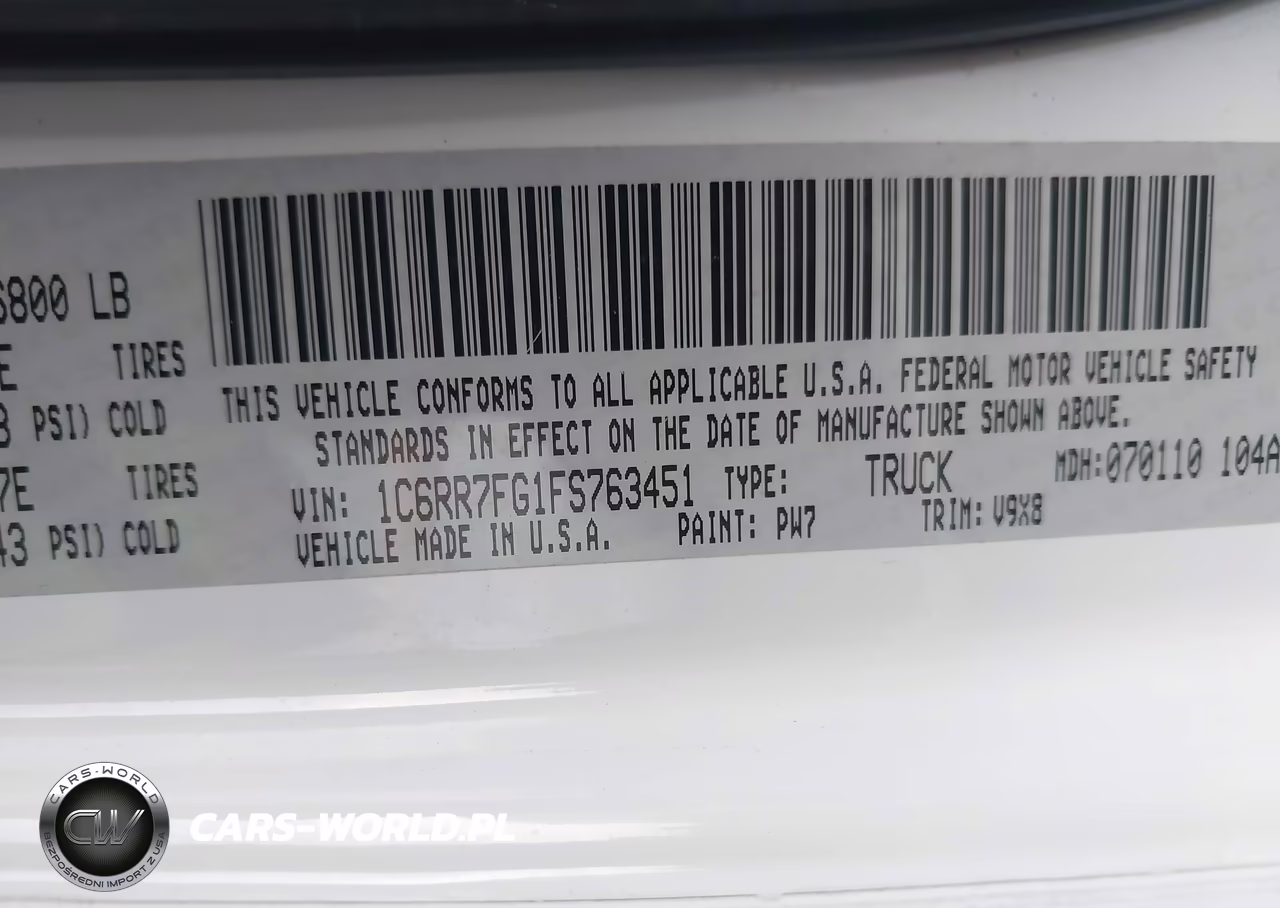 2015 Ram 1500 Tradesman VIN:1C6RR7FG1FS763451 - 9