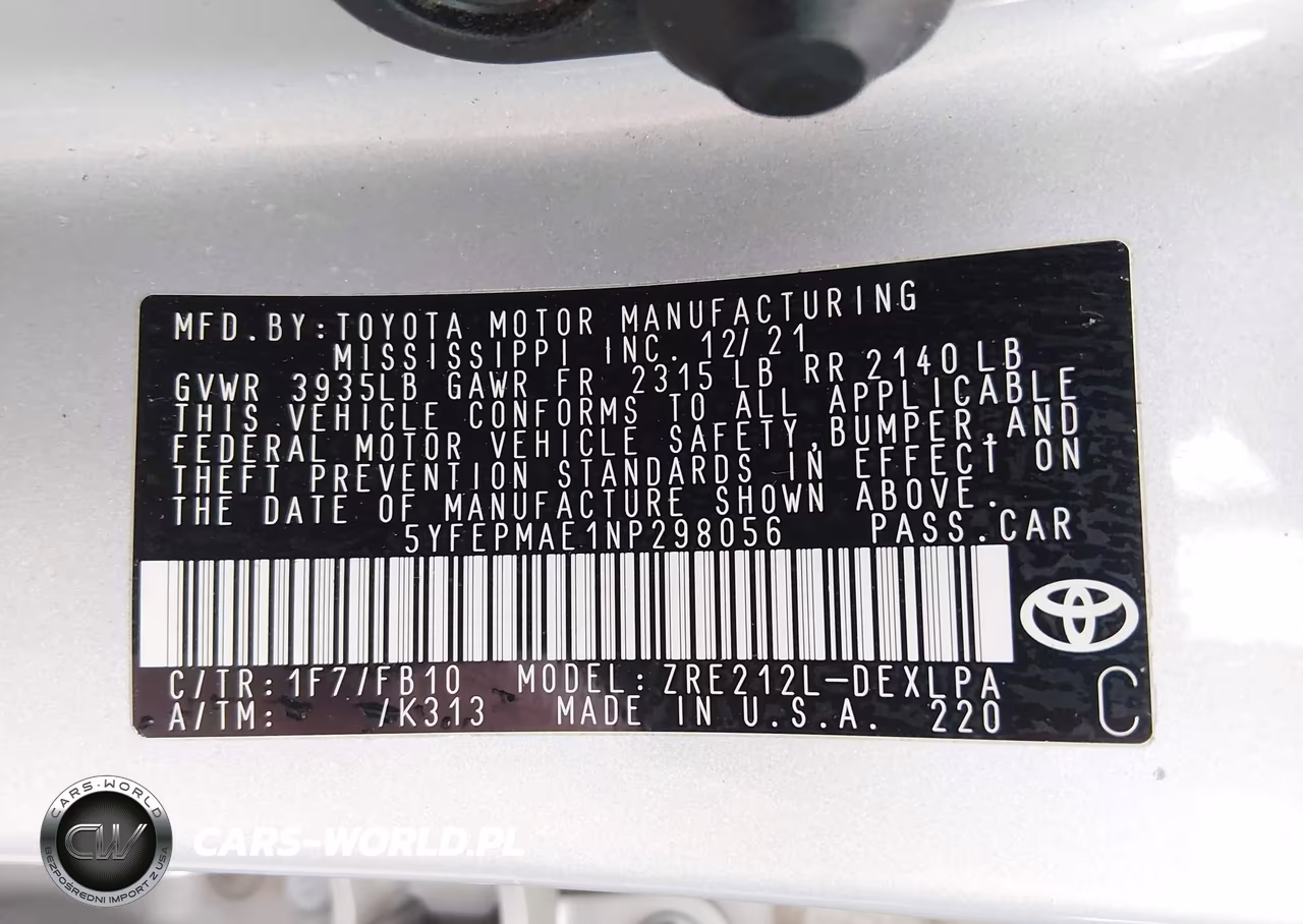 2022 Toyota Corolla Le VIN:5YFEPMAE1NP298056 - 9