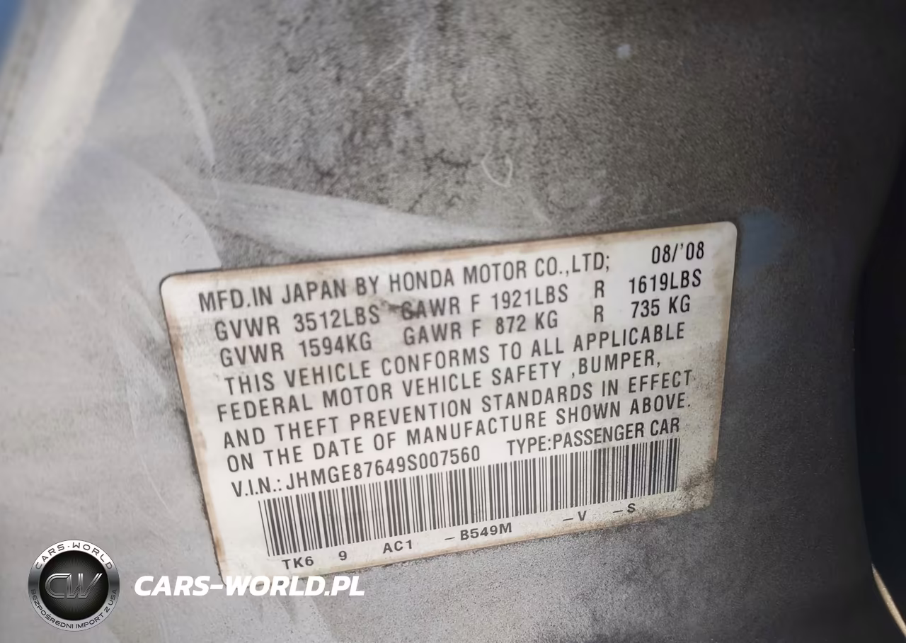 2009 Honda Fit Sport VIN:JHMGE87649S007560 - 9