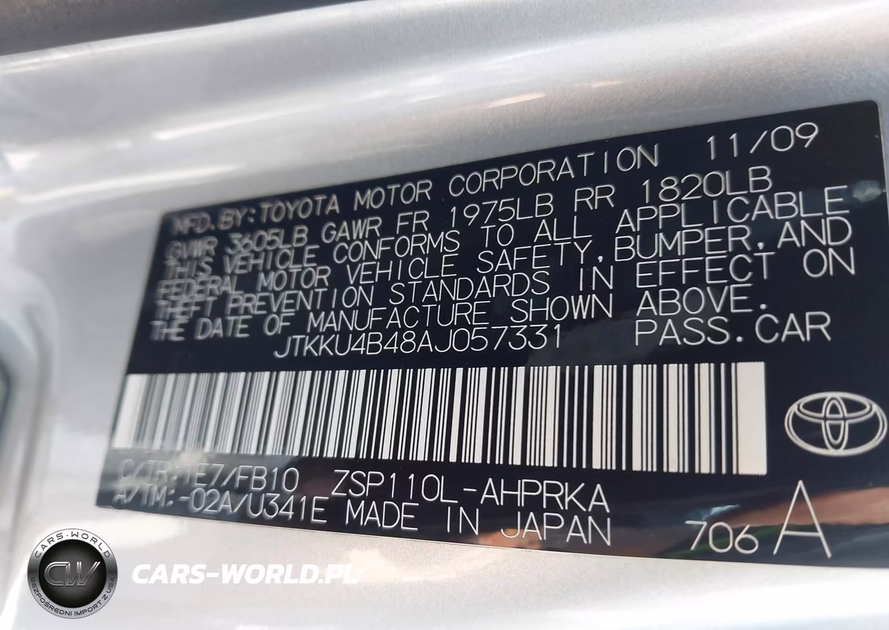 2010 Scion Xd VIN:JTKKU4B48AJ057331 - 9