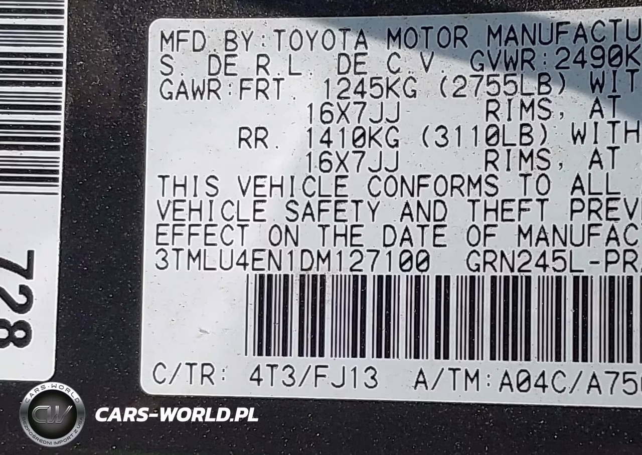 2013 Toyota Tacoma Base V6 VIN:3TMLU4EN1DM127100 - 9