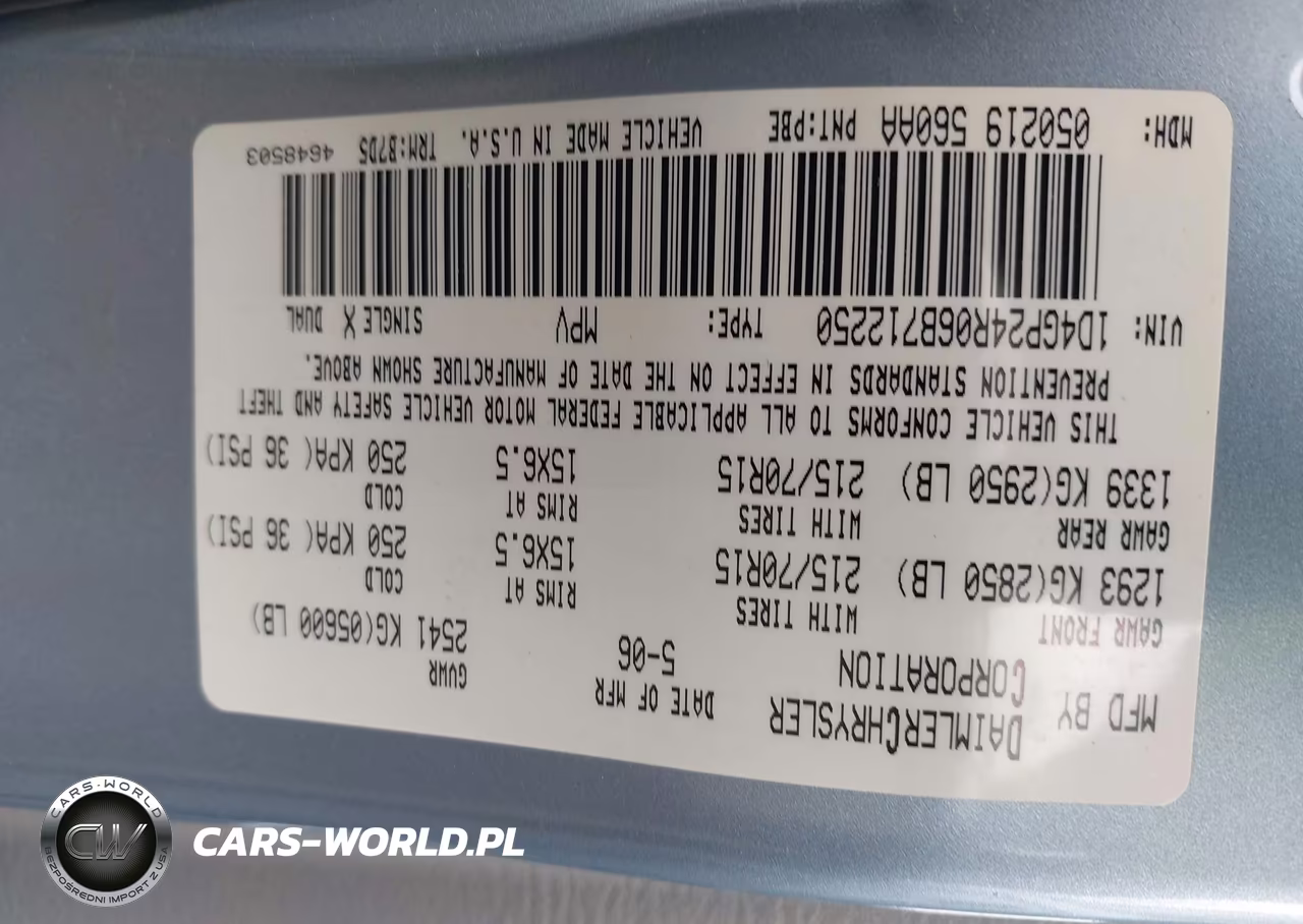2006 Dodge Grand Caravan Se VIN:1D4GP24R06B712250 - 9