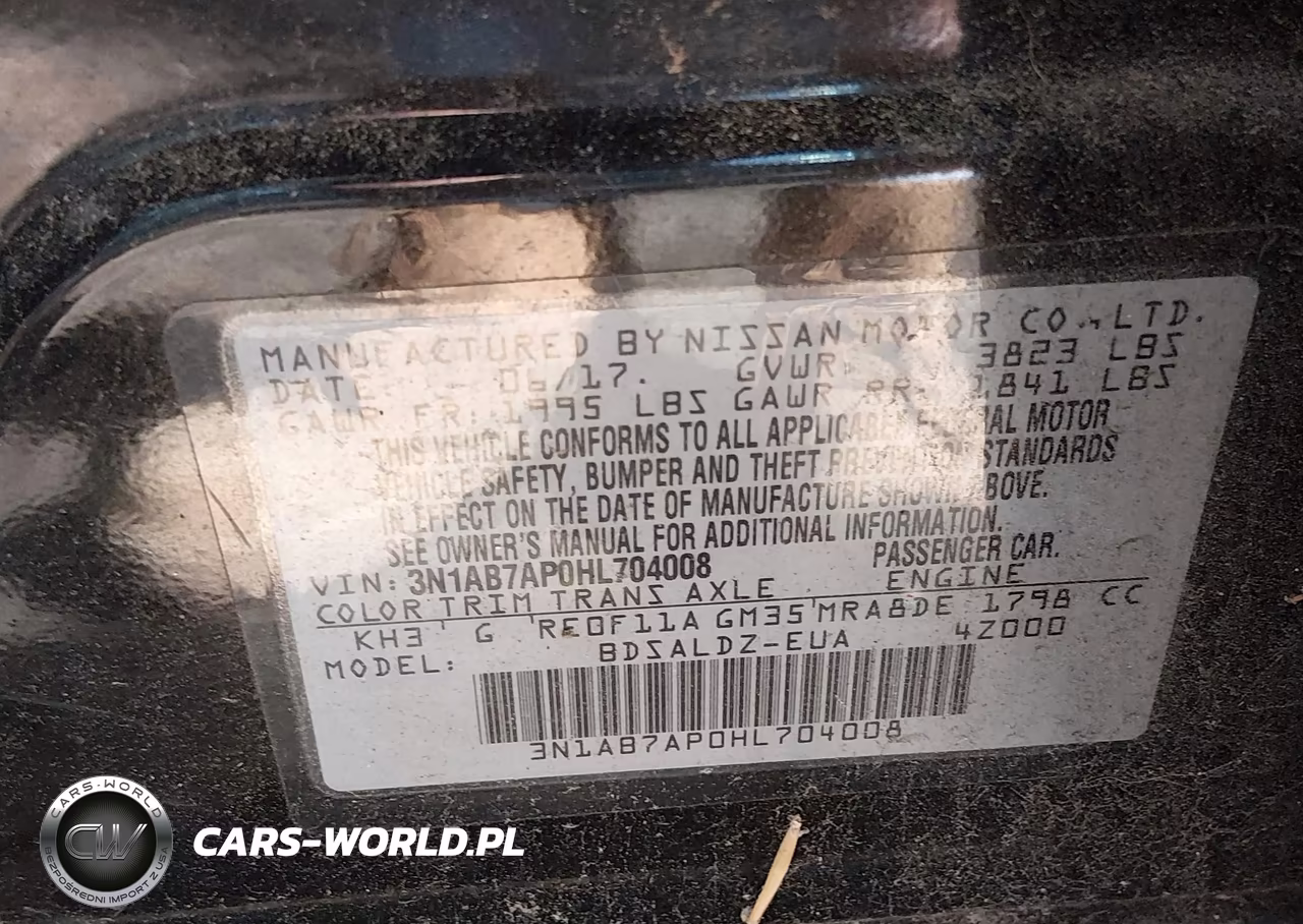 2017 Nissan Sentra Sv VIN:3N1AB7AP0HL704008 - 9