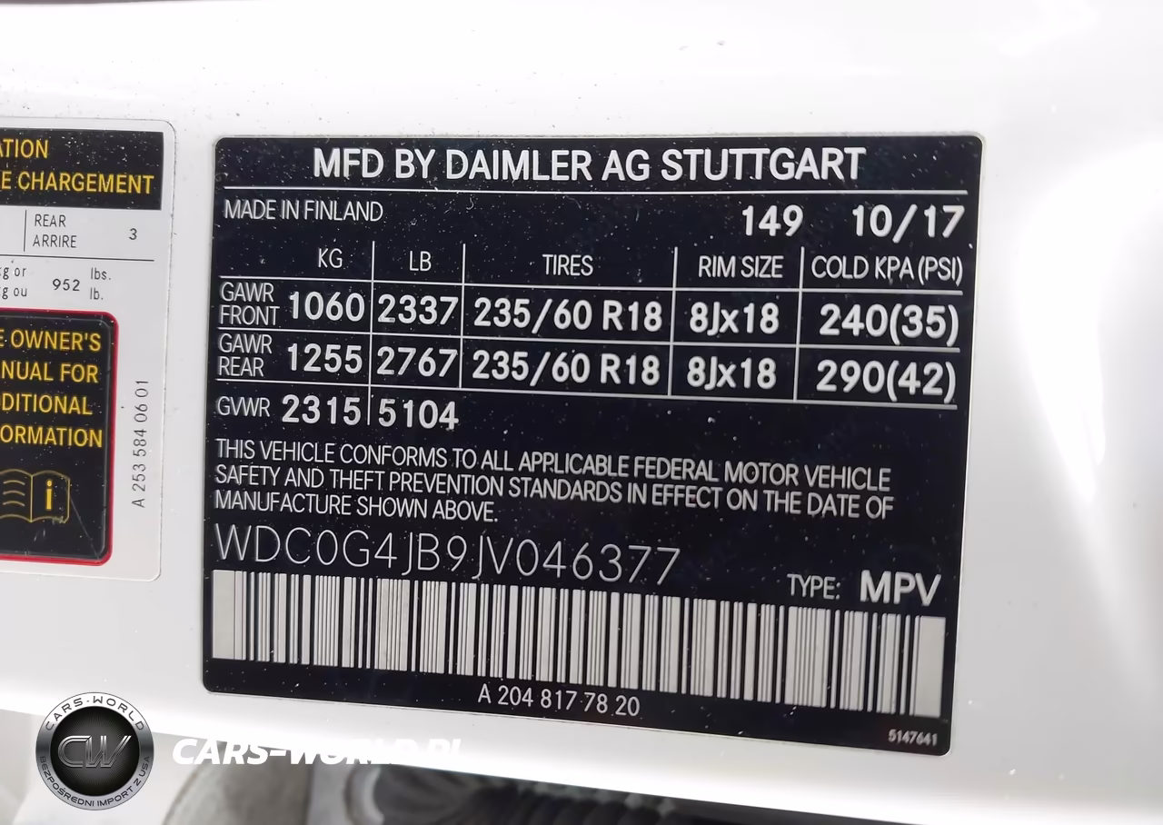 2018 Mercedes-Benz Glc 300 VIN:WDC0G4JB9JV046377 - 9
