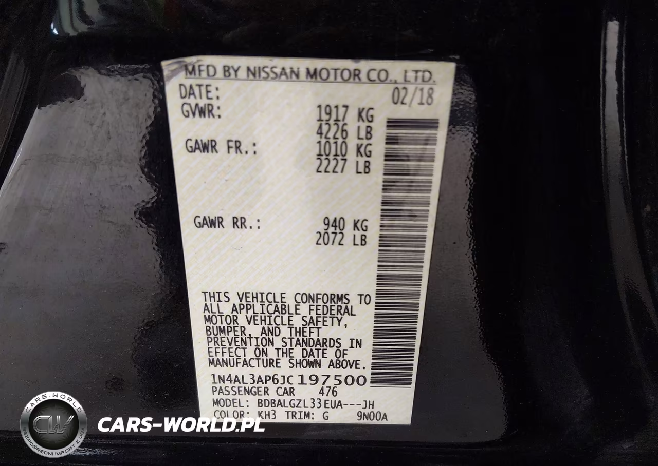2018 Nissan Altima 2.5 S VIN:1N4AL3AP6JC197500 - 9