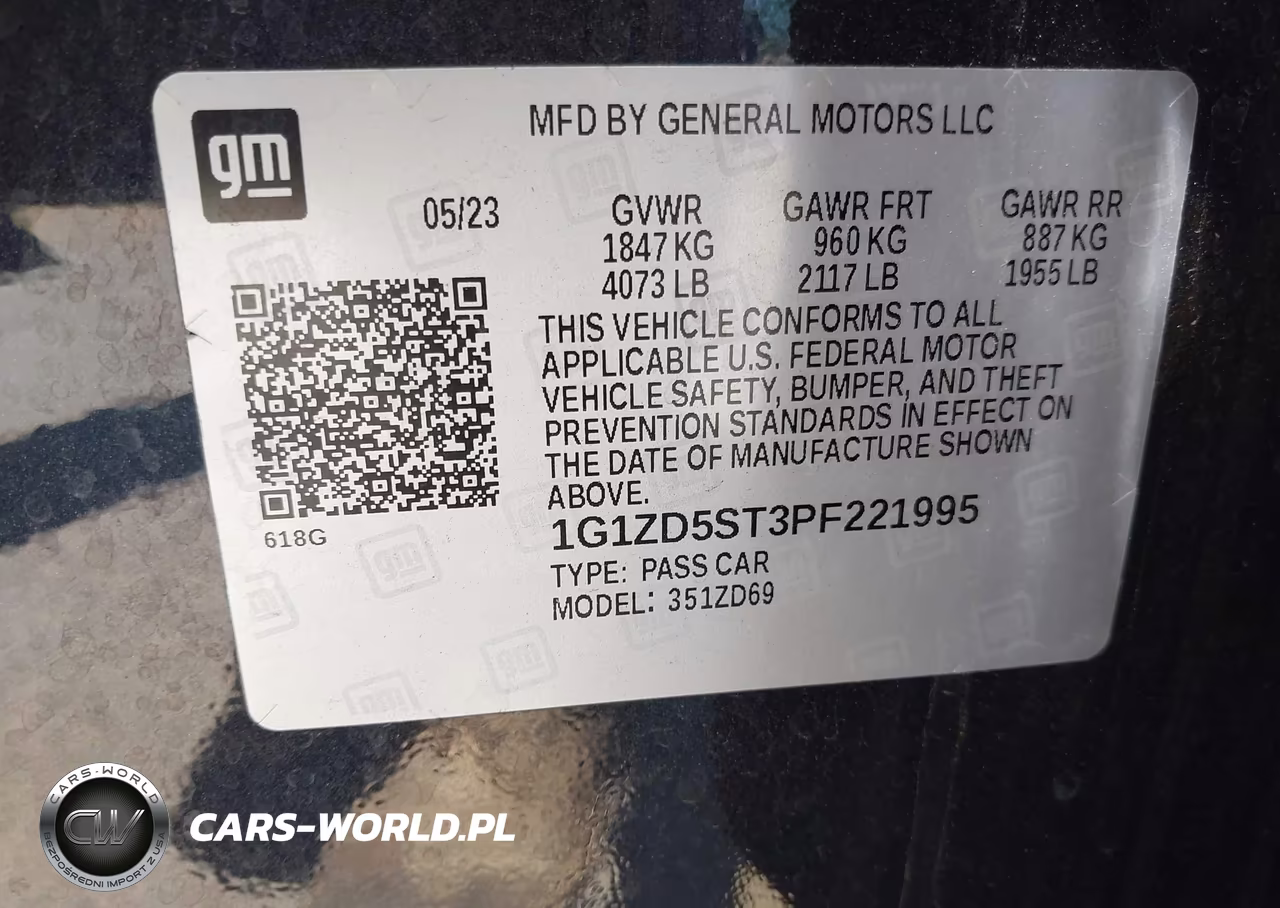 2023 Chevrolet Malibu Fwd 1Lt VIN:1G1ZD5ST3PF221995 - 9