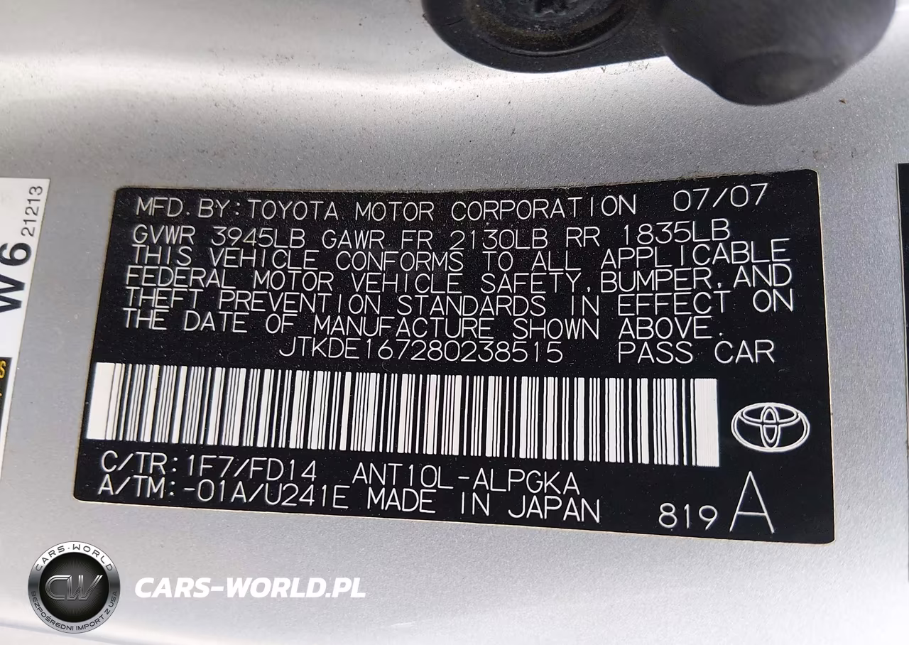 2008 Scion Tc VIN:JTKDE167280238515 - 9