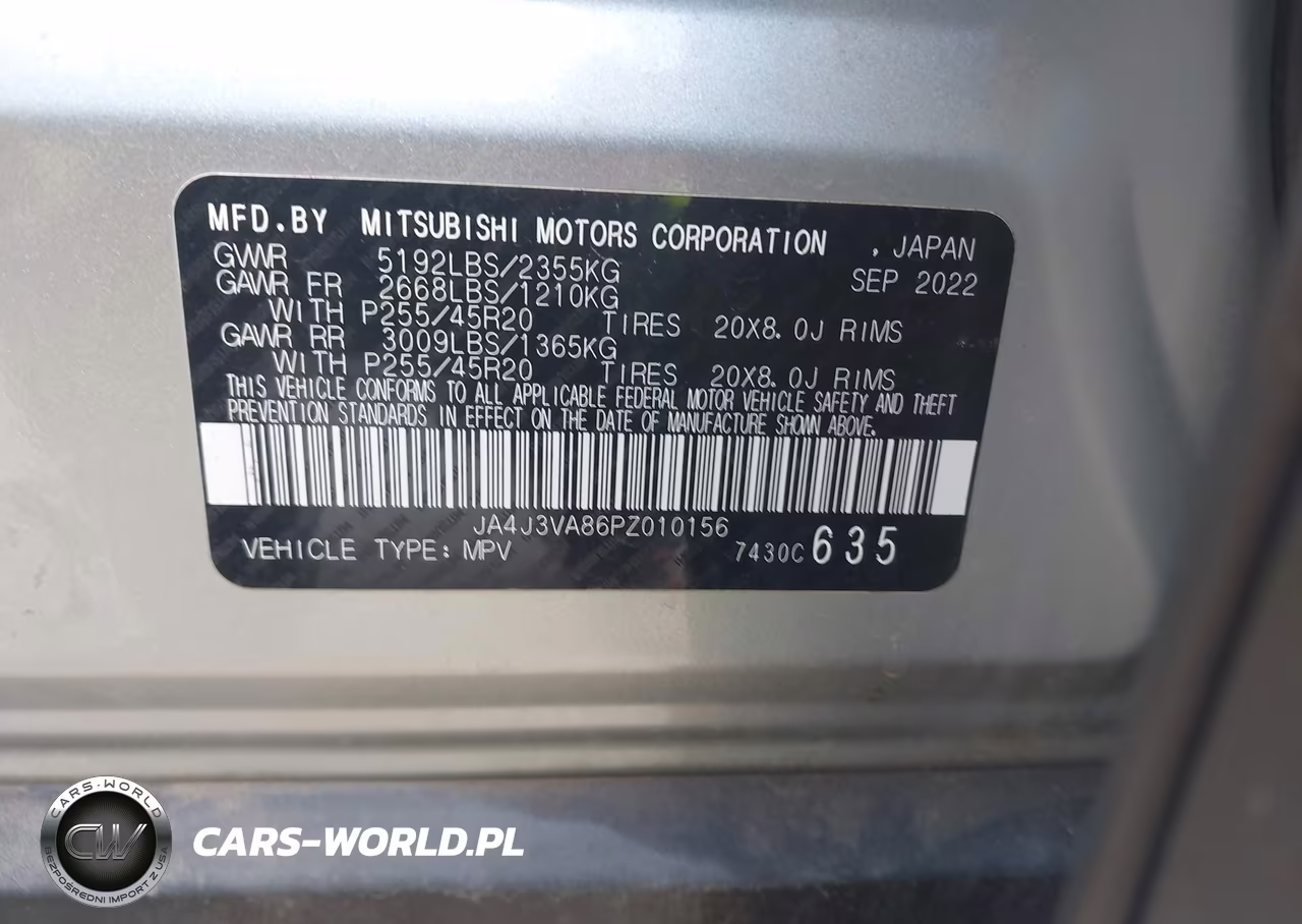2023 Mitsubishi Outlander Sel 2.5 2Wd-Sel Black Edition 2Wd VIN:JA4J3VA86PZ010156 - 9