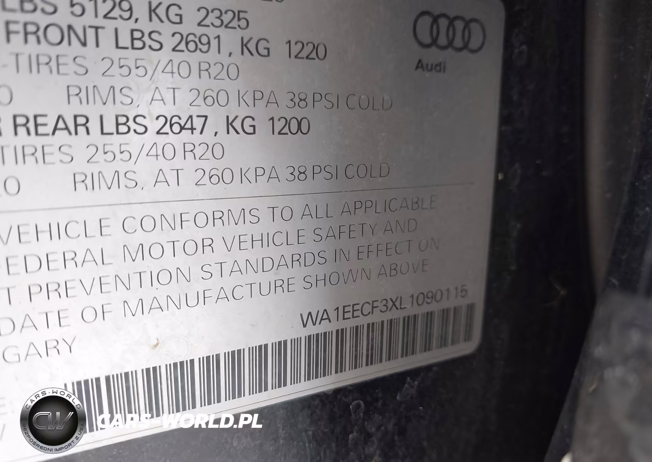 2020 Audi Q3 Premium Plus 45 Tfsi S Line Quattro Tiptronic VIN:WA1EECF3XL1090115 - 9