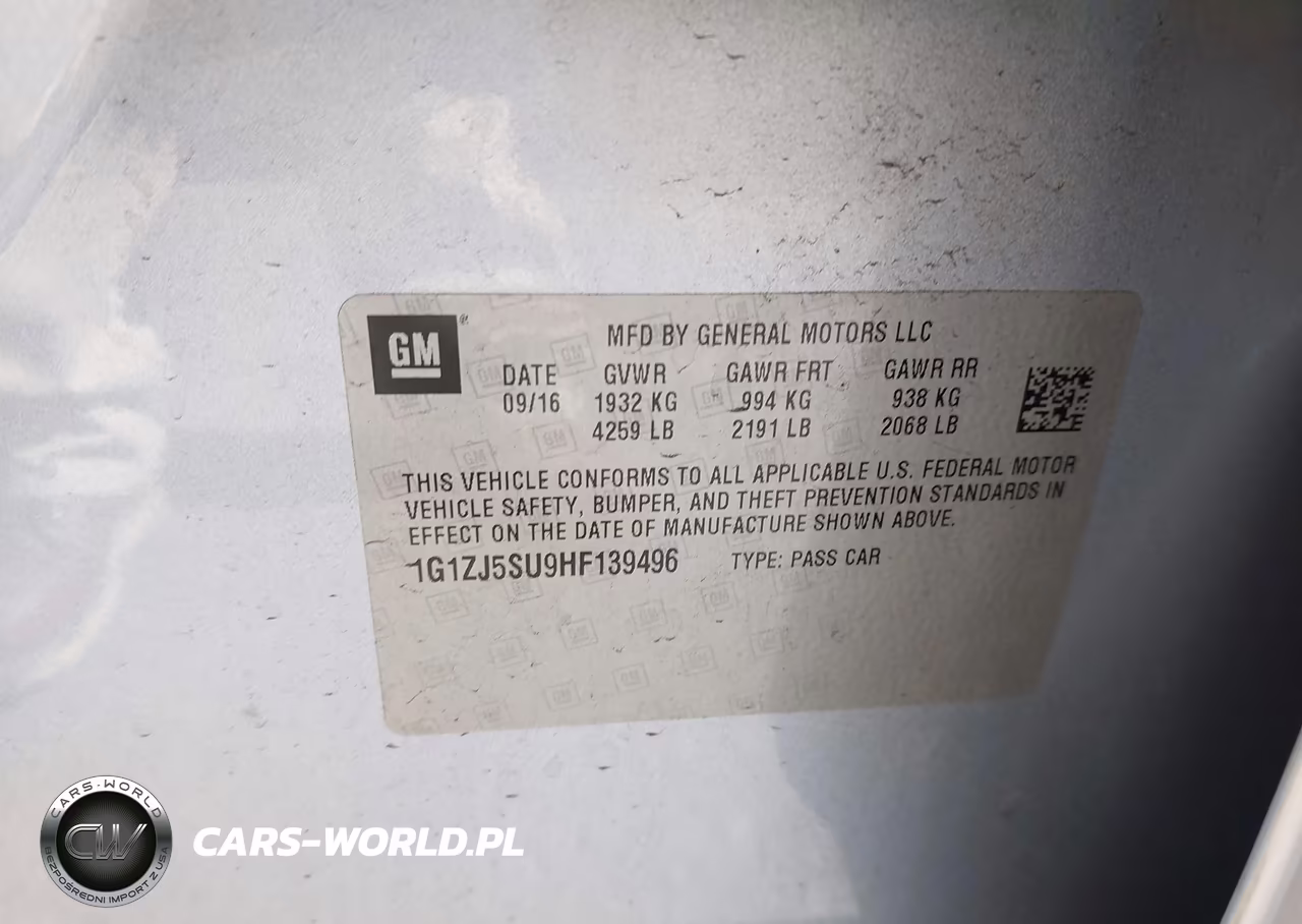 2017 Chevrolet Malibu Hybrid VIN:1G1ZJ5SU9HF139496 - 9