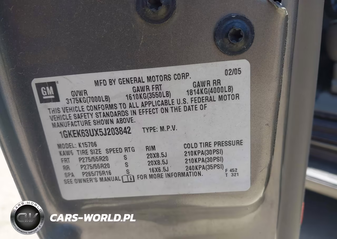 2005 GMC Yukon Denali VIN:1GKEK63UX5J203842 - 9