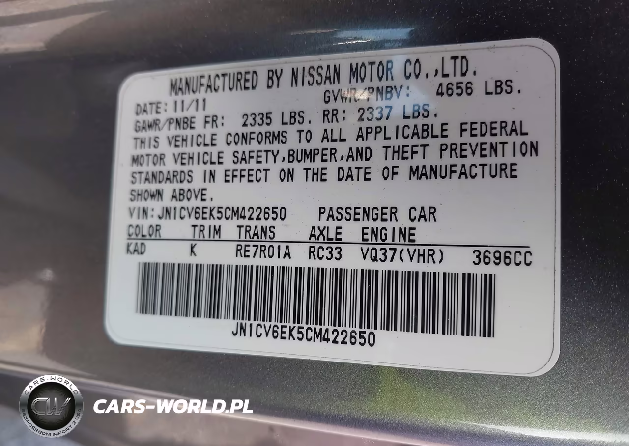 2012 Infiniti G37 Journey VIN:JN1CV6EK5CM422650 - 9