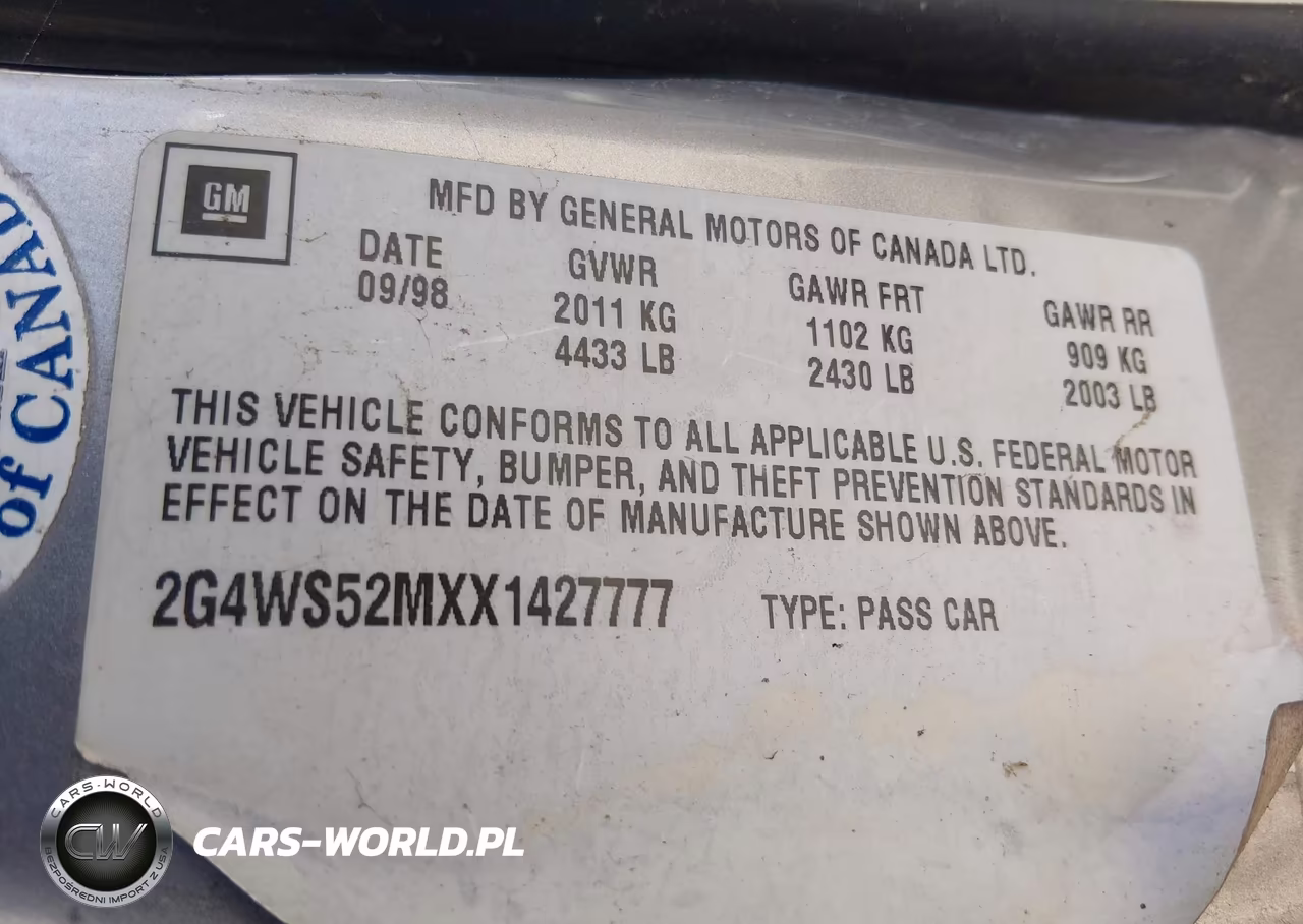 1999 Buick Century Custom VIN:2G4WS52MXX1427777 - 9