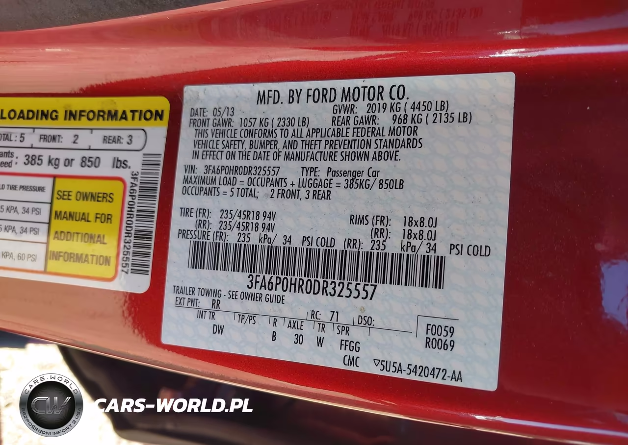 2013 Ford Fusion Se VIN:3FA6P0HR0DR325557 - 9