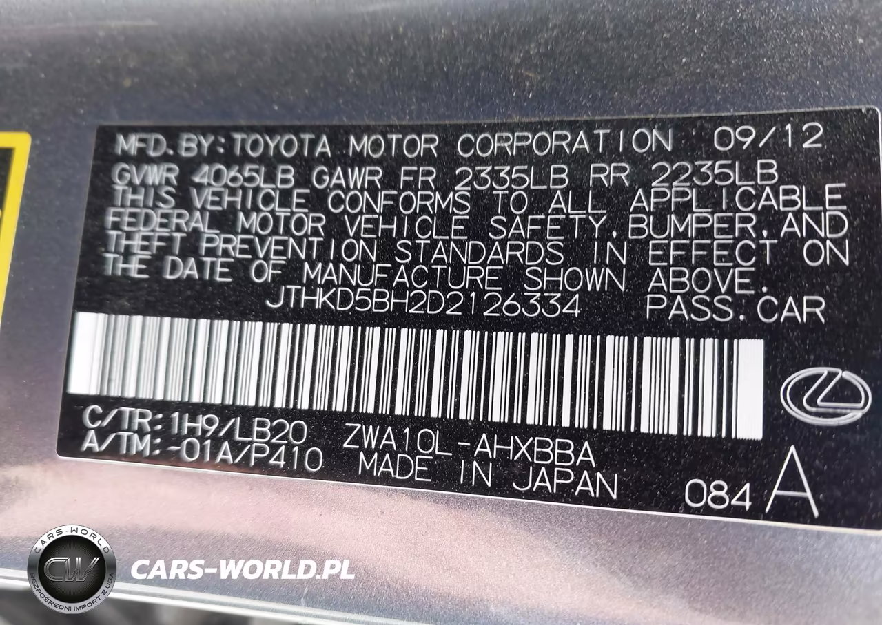 2013 Lexus Ct 200H VIN:JTHKD5BH2D2126334 - 9