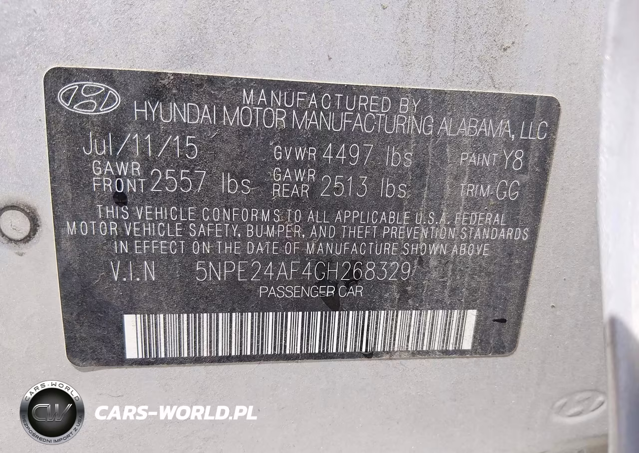 2016 Hyundai Sonata Se VIN:5NPE24AF4GH268329 - 9
