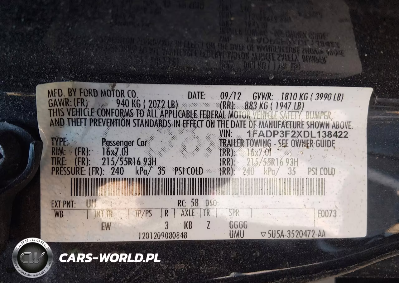 2013 Ford Focus Se VIN:1FADP3F2XDL138422 - 9