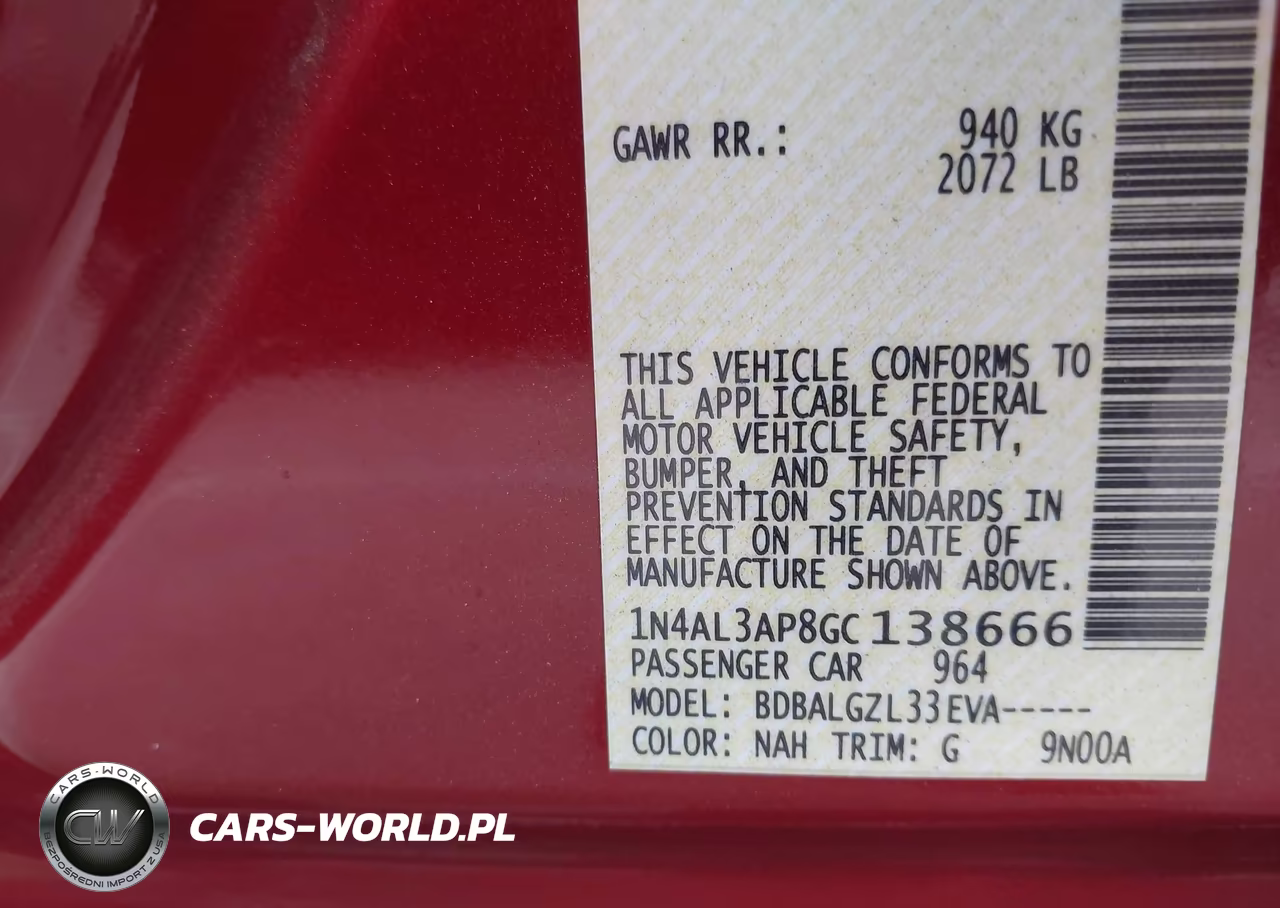 2016 Nissan Altima 2.5 S VIN:1N4AL3AP8GC138666 - 9