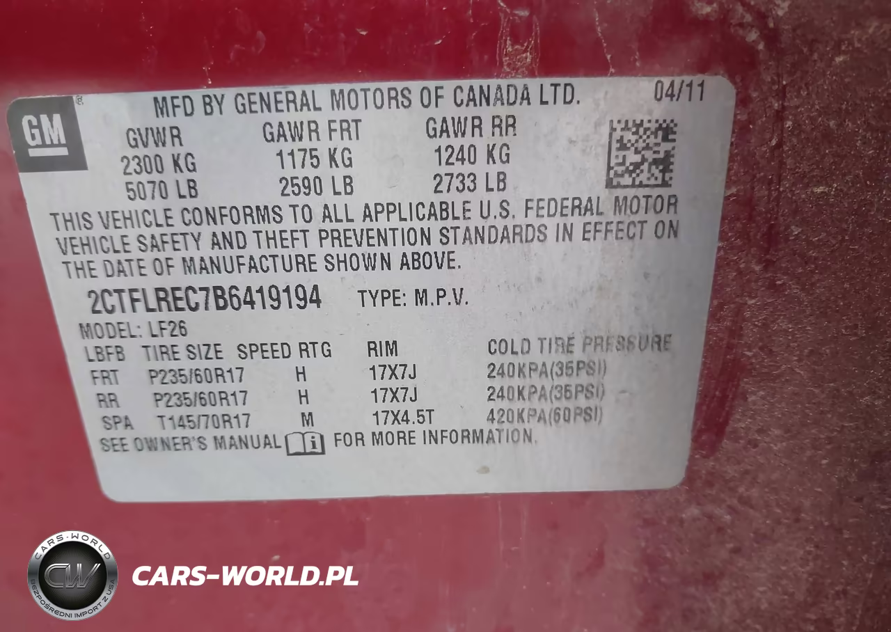 2011 GMC Terrain Sle-1 VIN:2CTFLREC7B6419194 - 9