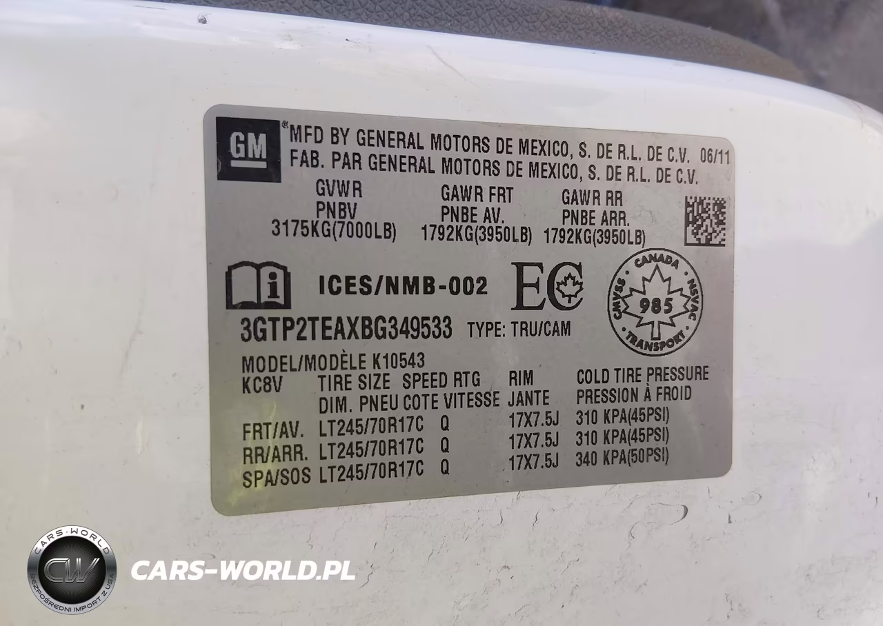 2011 GMC Sierra 1500 Work Truck VIN:3GTP2TEAXBG349533 - 8