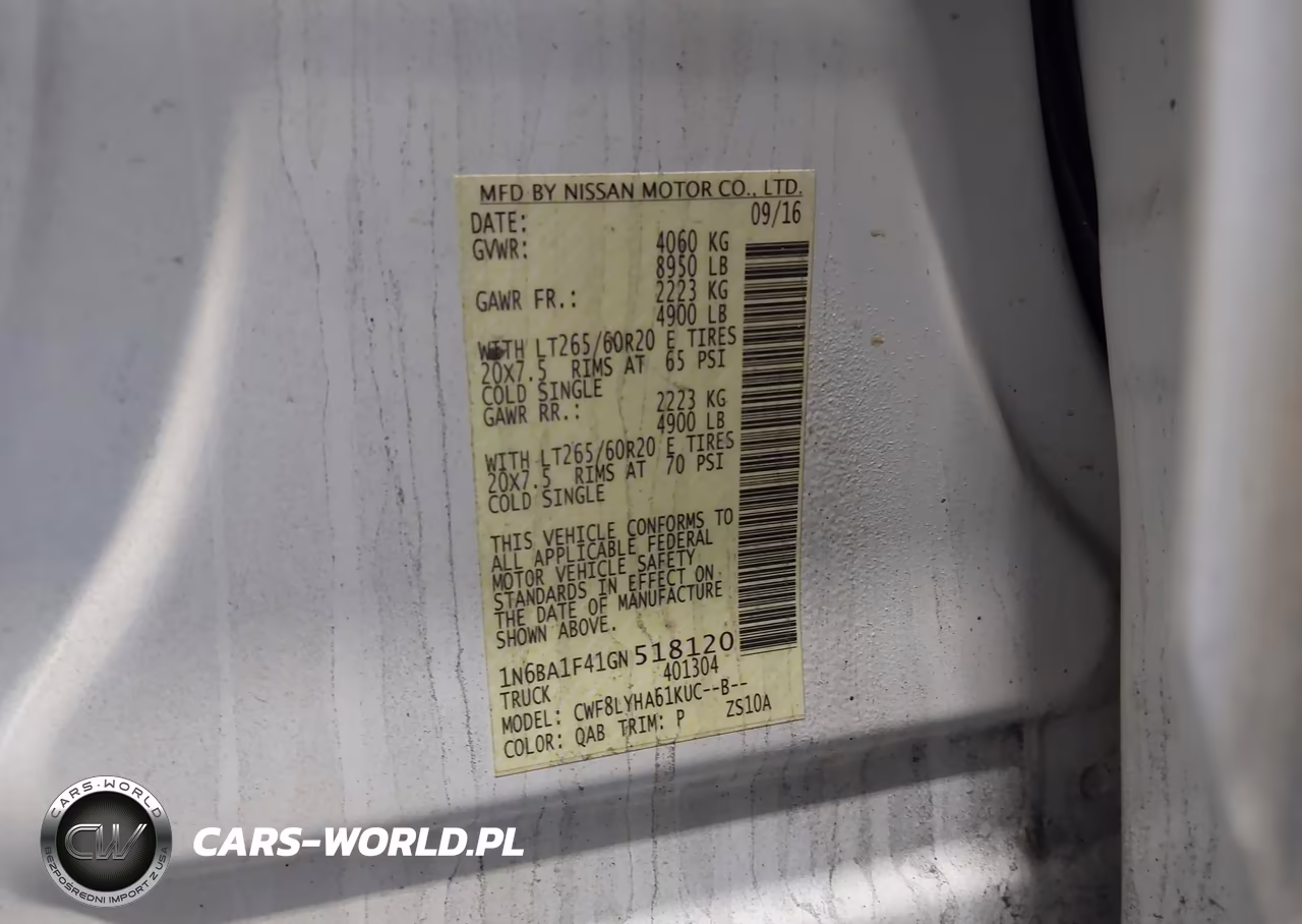 2016 Nissan Titan Xd Platinum Reserve Diesel VIN:1N6BA1F41GN518120 - 9