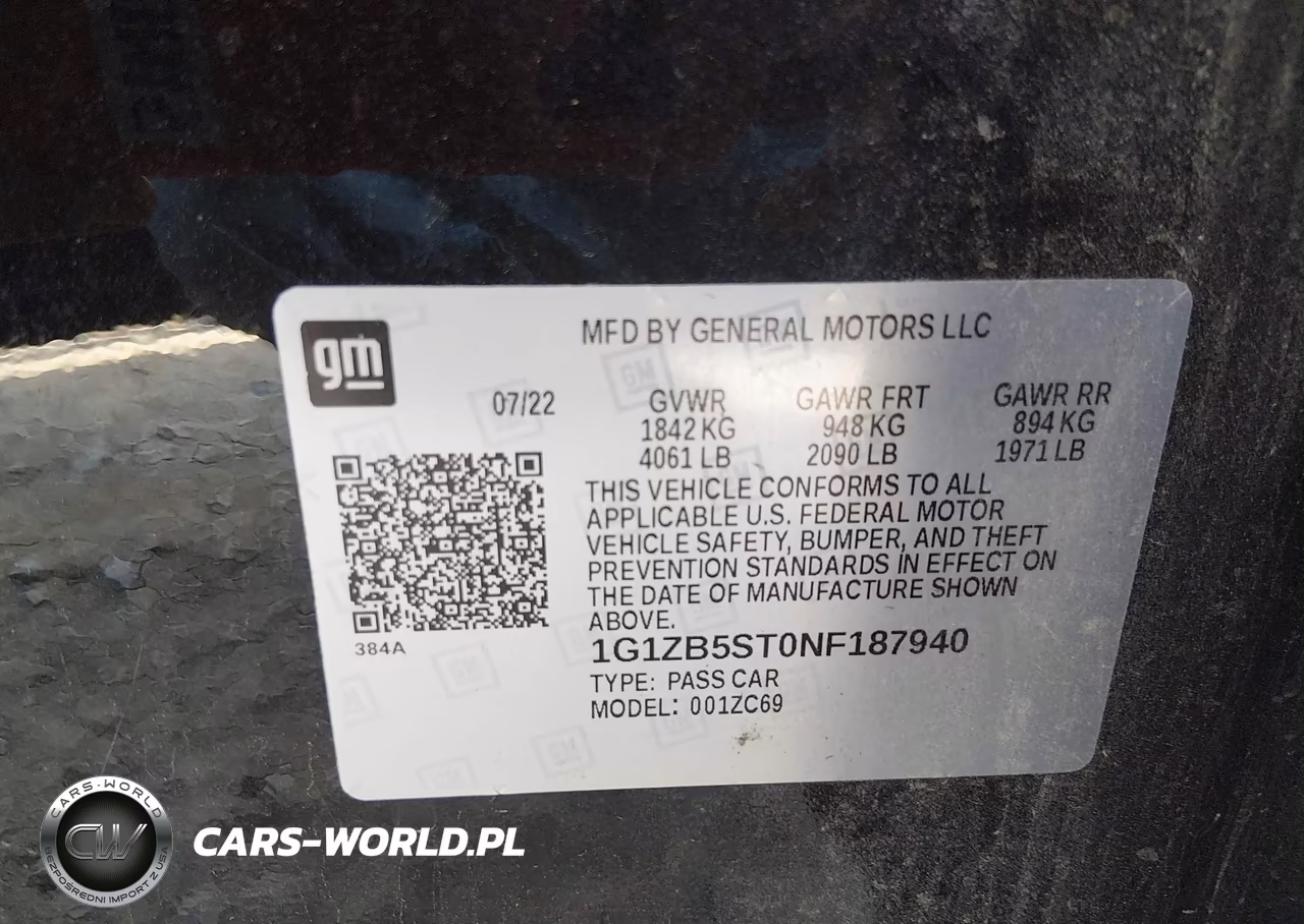 2022 Chevrolet Malibu Fwd Ls VIN:1G1ZB5ST0NF187940 - 9