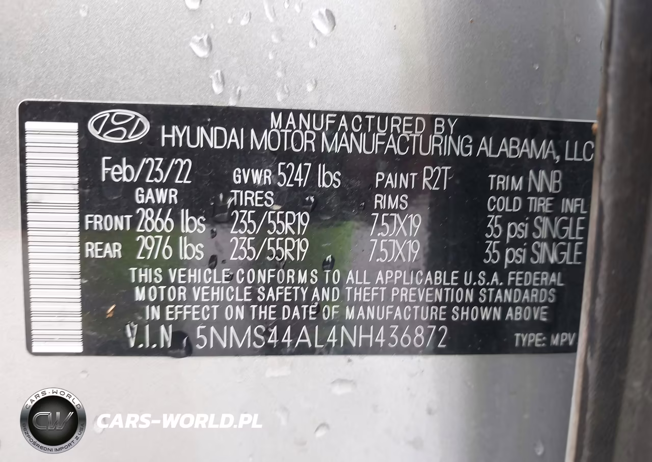2022 Hyundai Santa Fe Limited VIN:5NMS44AL4NH436872 - 9