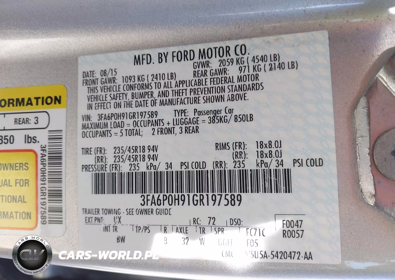 2016 Ford Fusion Se VIN:3FA6P0H91GR197589 - 9