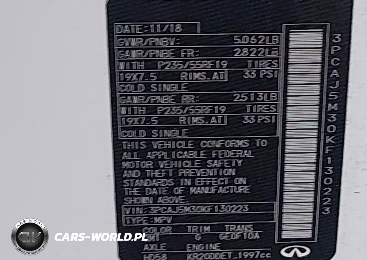 2019 Infiniti Qx50 Luxe VIN:3PCAJ5M30KF130223 - 9
