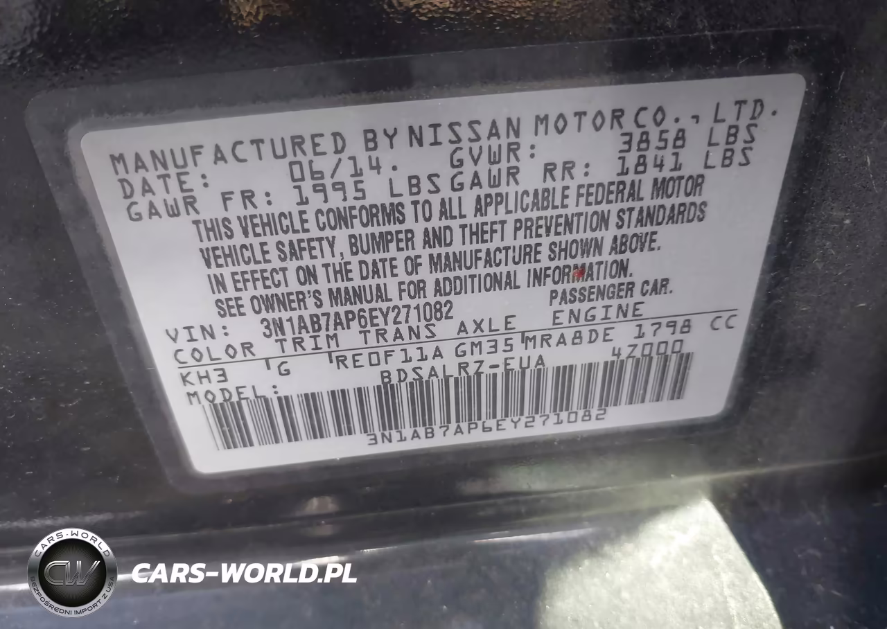 2014 Nissan Sentra Sr VIN:3N1AB7AP6EY271082 - 9