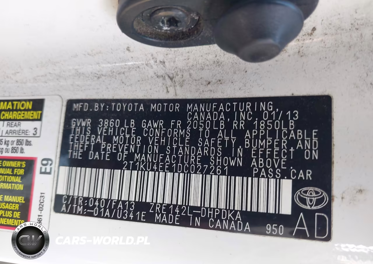 2013 Toyota Matrix L VIN:2T1KU4EE1DC027261 - 9
