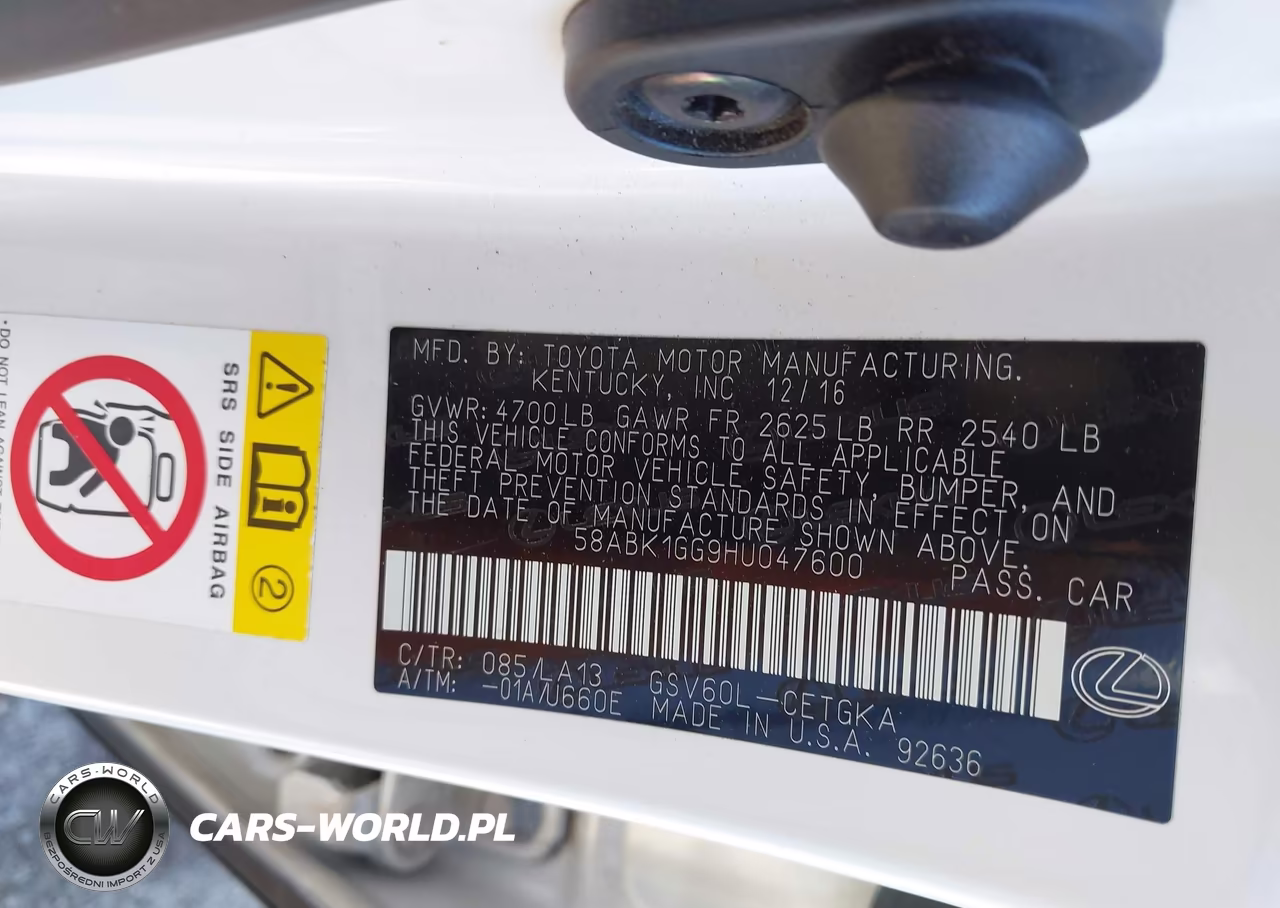 2017 Lexus Es 350 VIN:58ABK1GG9HU047600 - 9
