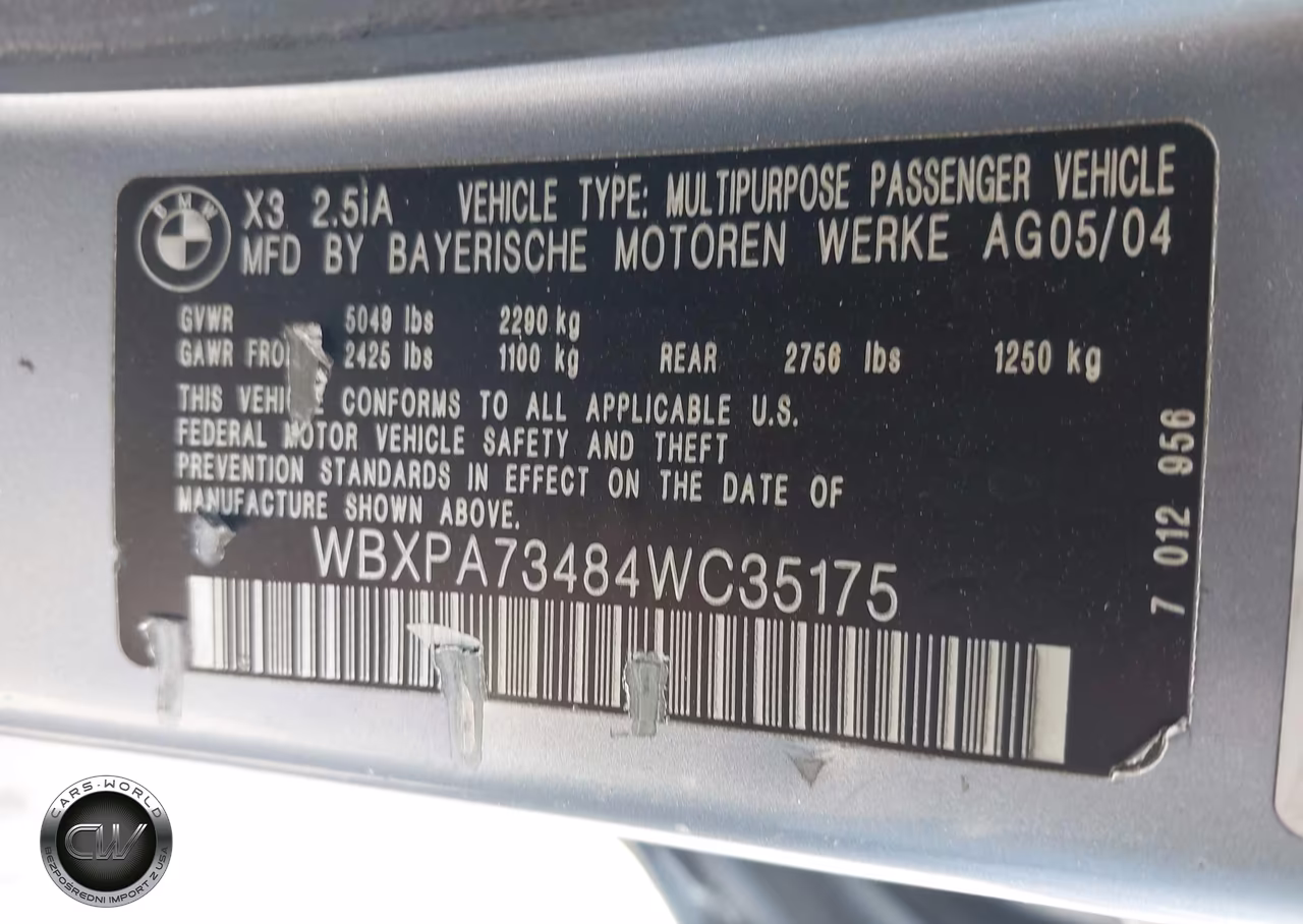 2004 BMW X3 2.5I VIN:WBXPA73484WC35175 - 9