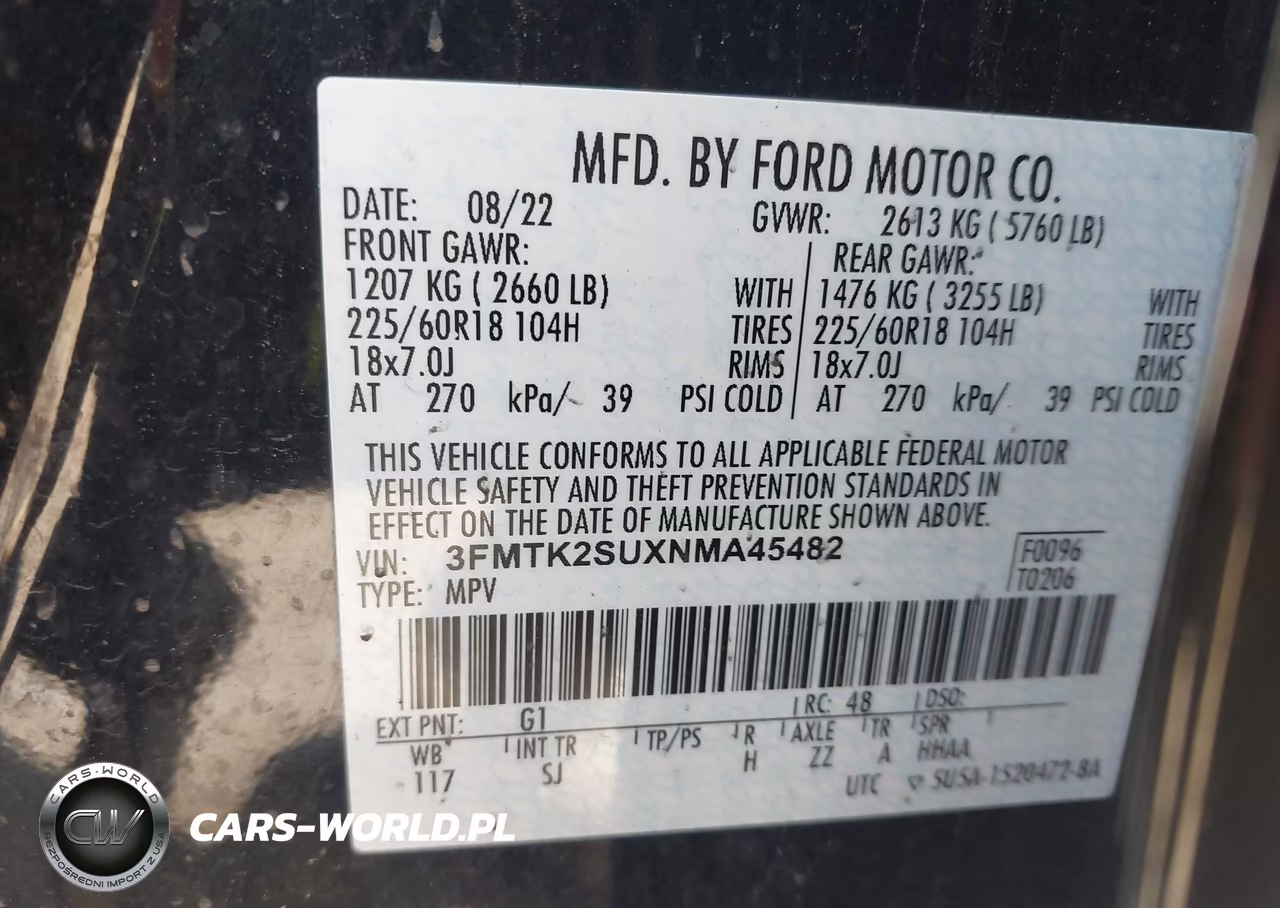 2022 Ford Mustang Mach-E California Route 1 VIN:3FMTK2SUXNMA45482 - 9