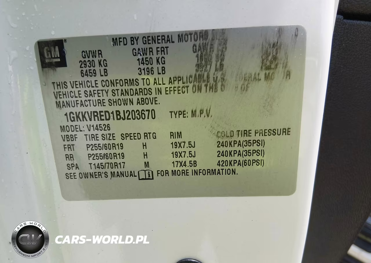 2011 GMC Acadia Slt-1 VIN:1GKKVRED1BJ203670 - 9