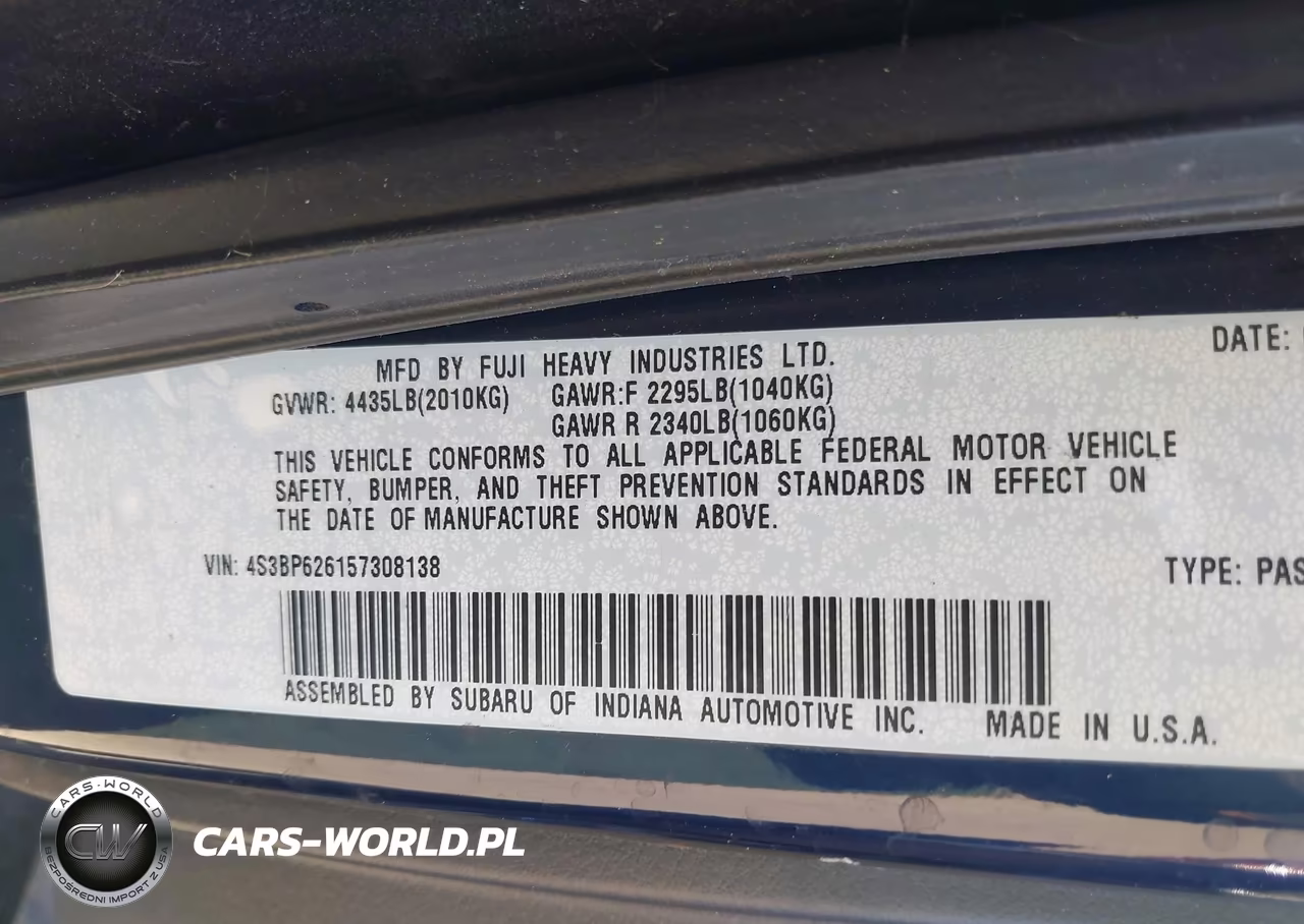 2005 Subaru Legacy 2.5I Limited VIN:4S3BP626157308138 - 9