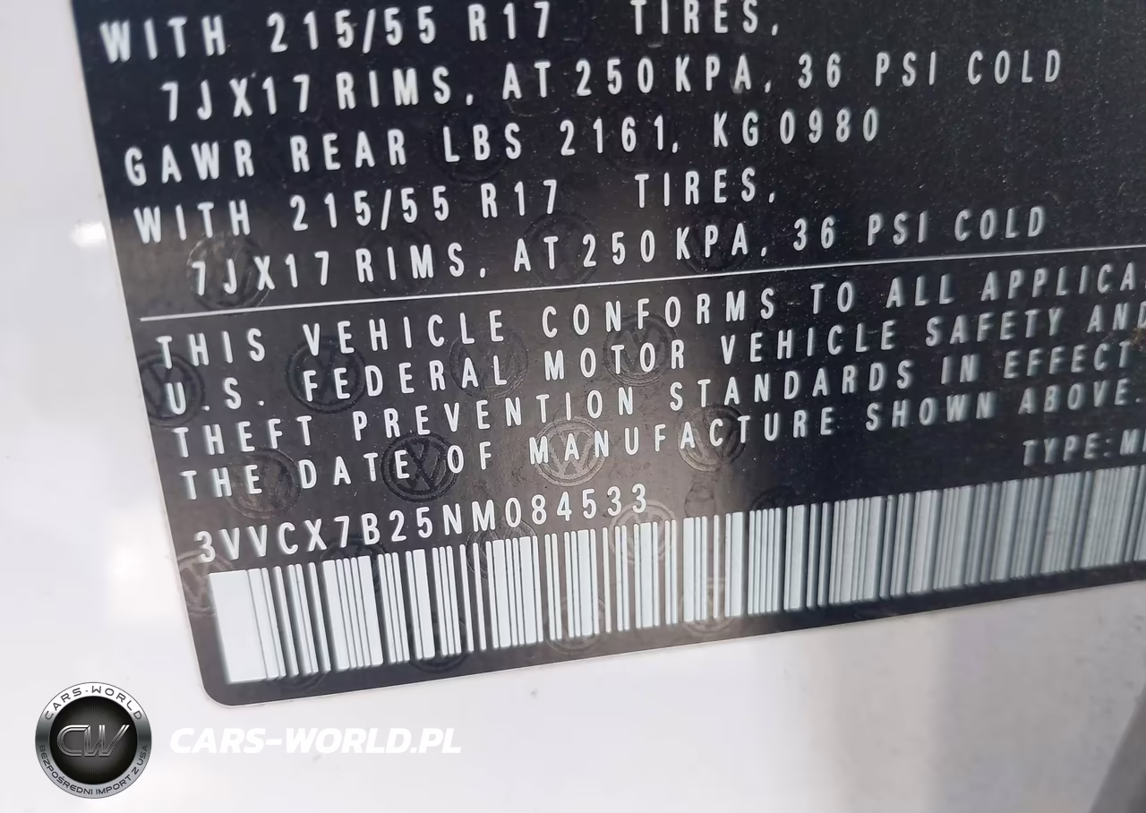 2022 Volkswagen Taos 1.5T S VIN:3VVCX7B25NM084533 - 9