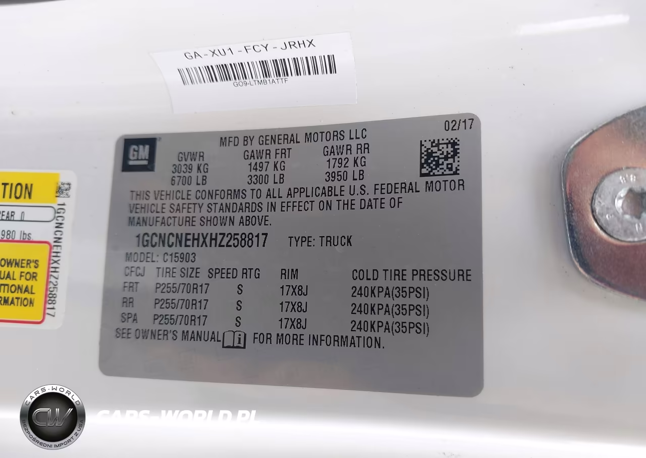 2017 Chevrolet Silverado 1500 Work Truck VIN:1GCNCNEHXHZ258817 - 9