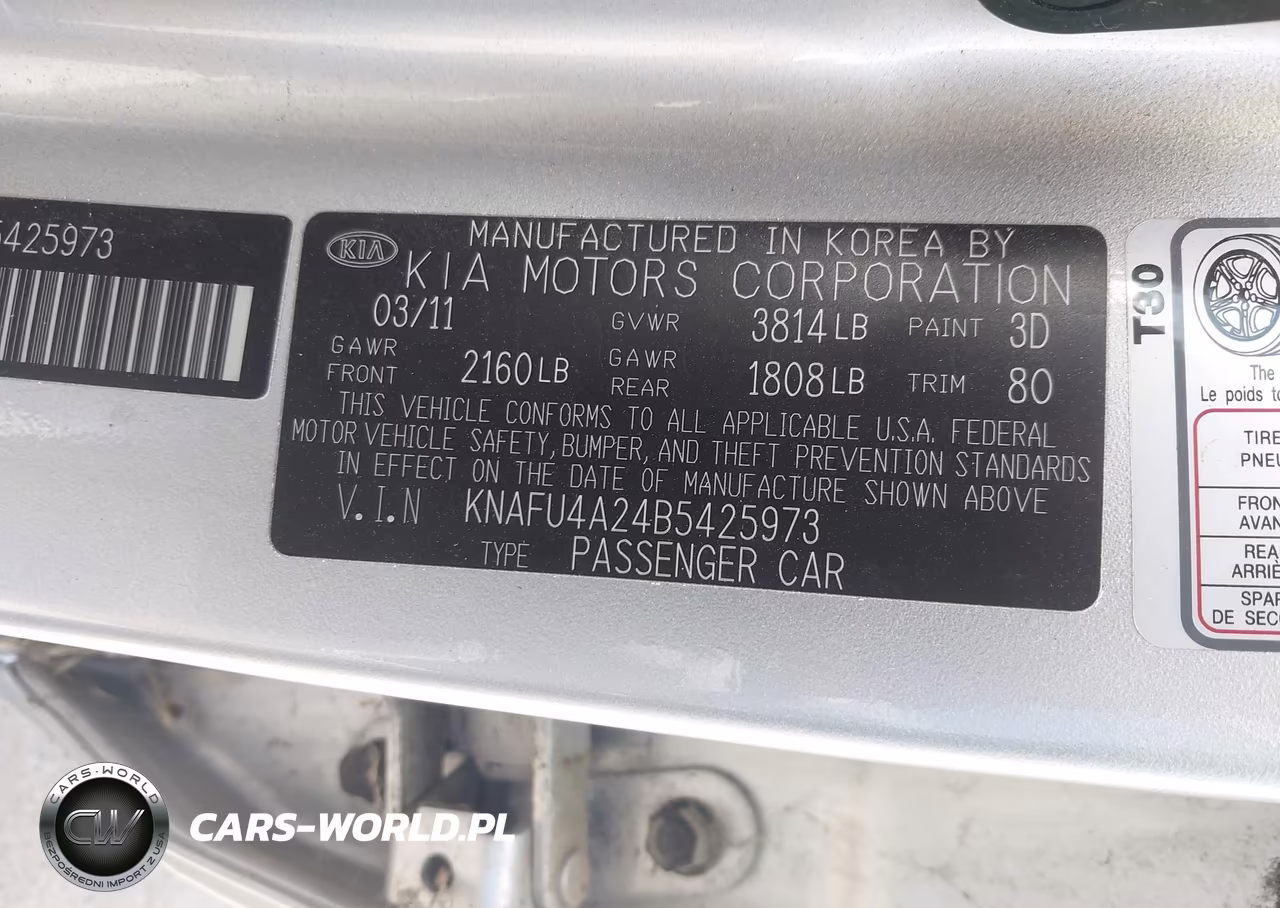 2011 Kia Forte Ex VIN:KNAFU4A24B5425973 - 9