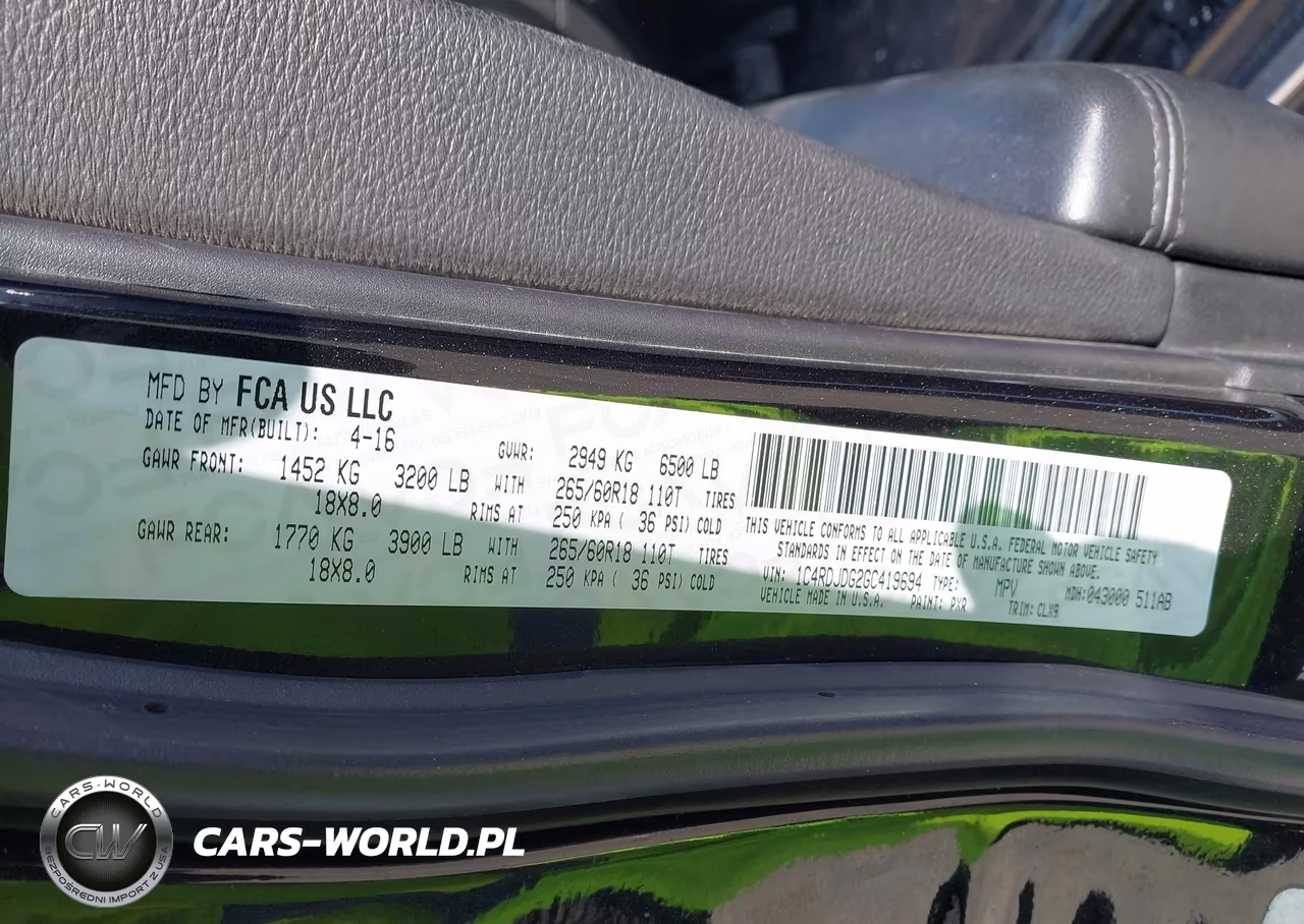 2016 Dodge Durango Limited VIN:1C4RDJDG2GC419694 - 9