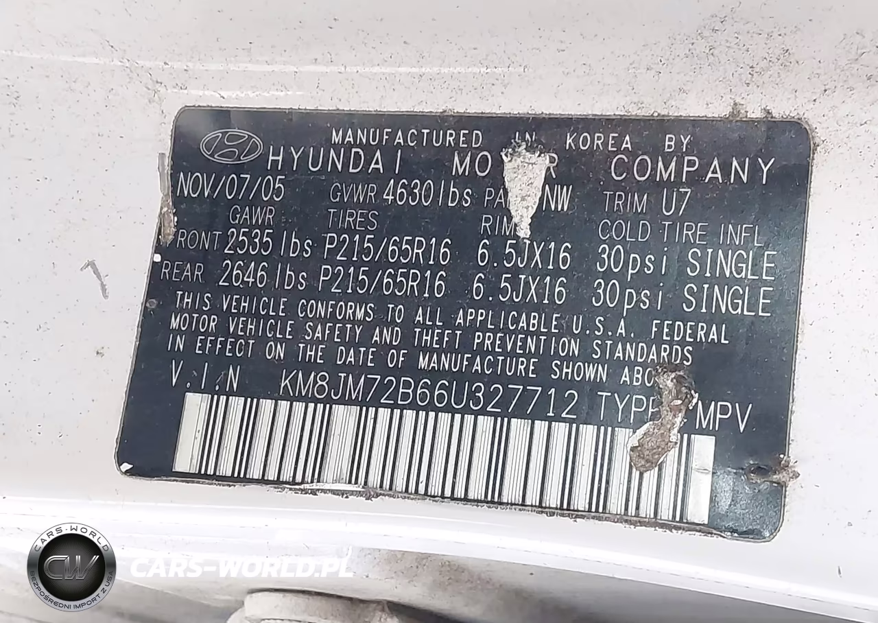 2006 Hyundai Tucson Gl VIN:KM8JM72B66U327712 - 9