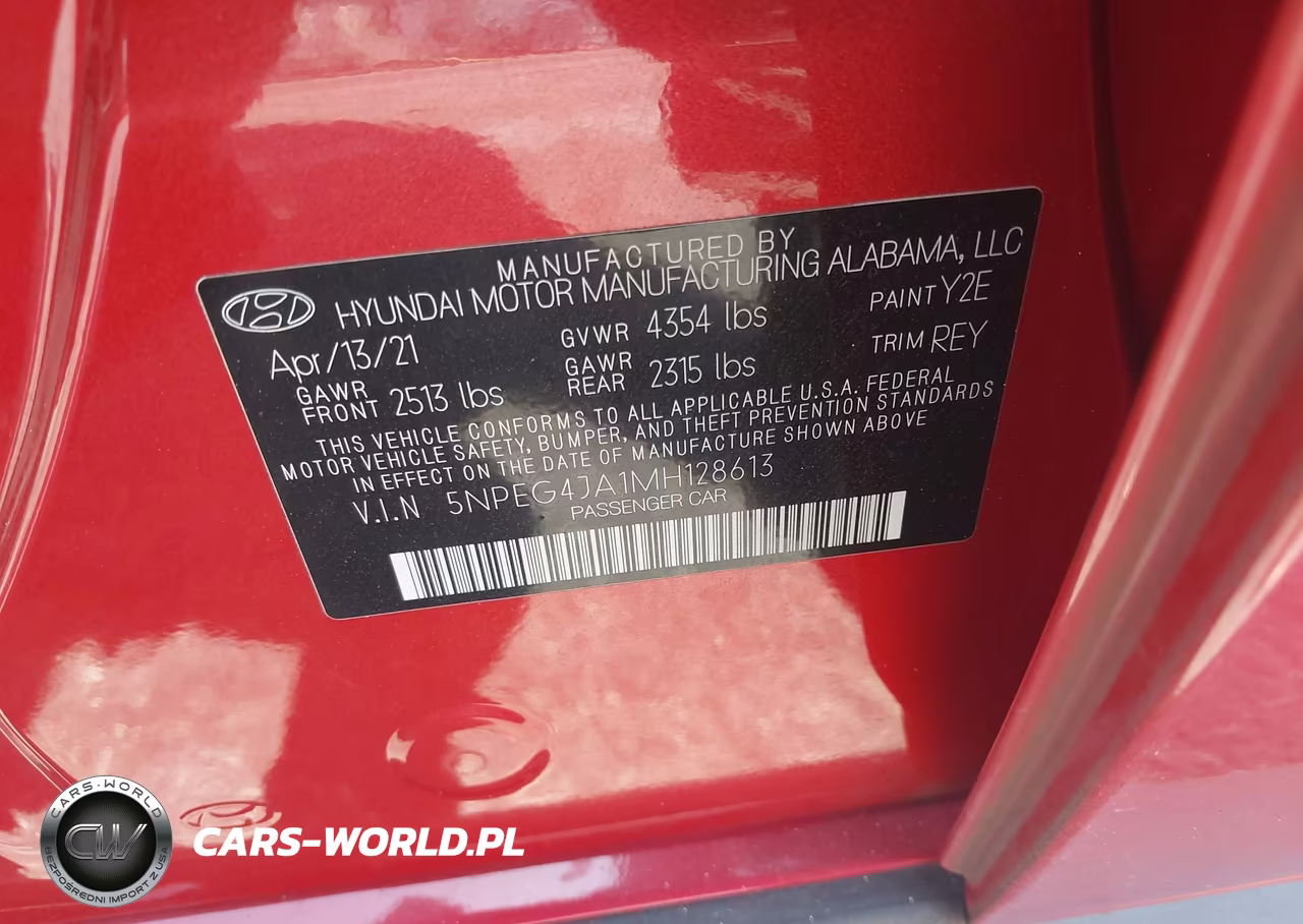 2021 Hyundai Sonata Se VIN:5NPEG4JA1MH128613 - 9