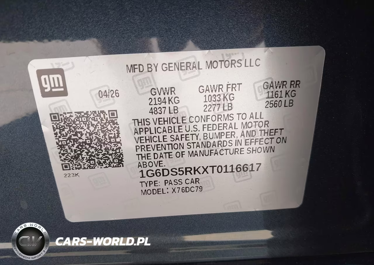 2026 Cadillac Ct5 Premium Luxury Rwd VIN:1G6DS5RKXT0116617 - 9