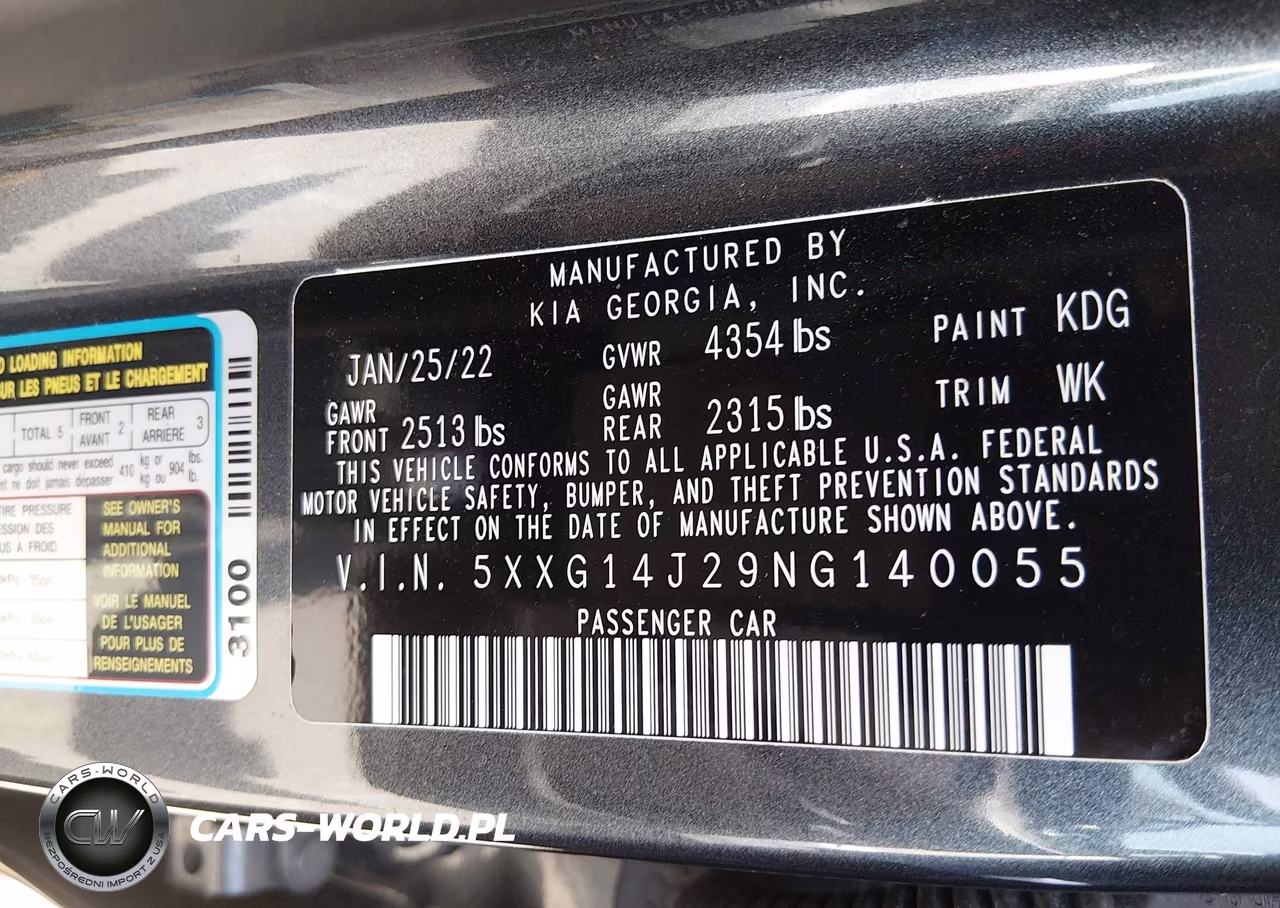 2022 Kia K5 Lxs VIN:5XXG14J29NG140055 - 9