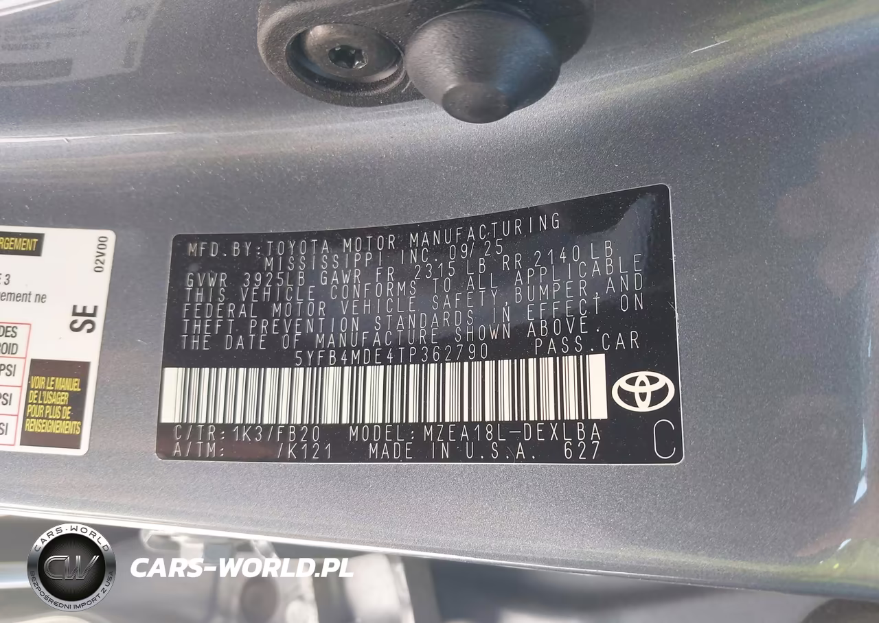 2026 Toyota Corolla Le VIN:5YFB4MDE4TP362790 - 9