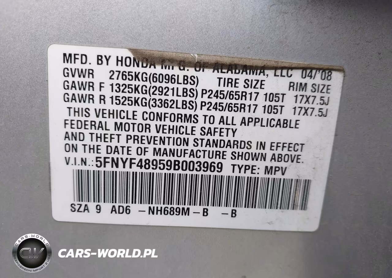 2009 Honda Pilot Touring VIN:5FNYF48959B003969 - 9