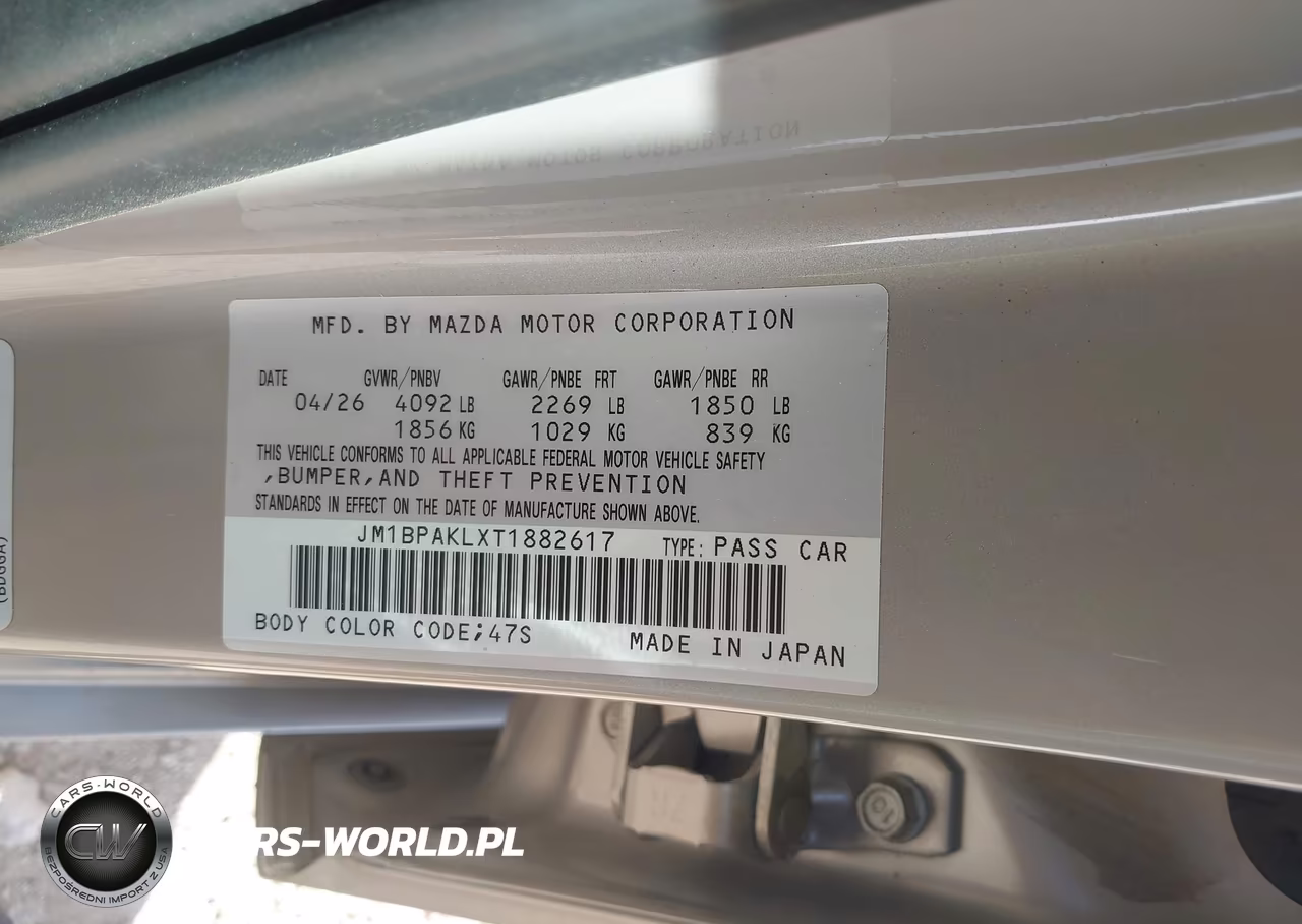 2026 Mazda Mazda3 2.5 S Select Sport VIN:JM1BPAKLXT1882617 - 9