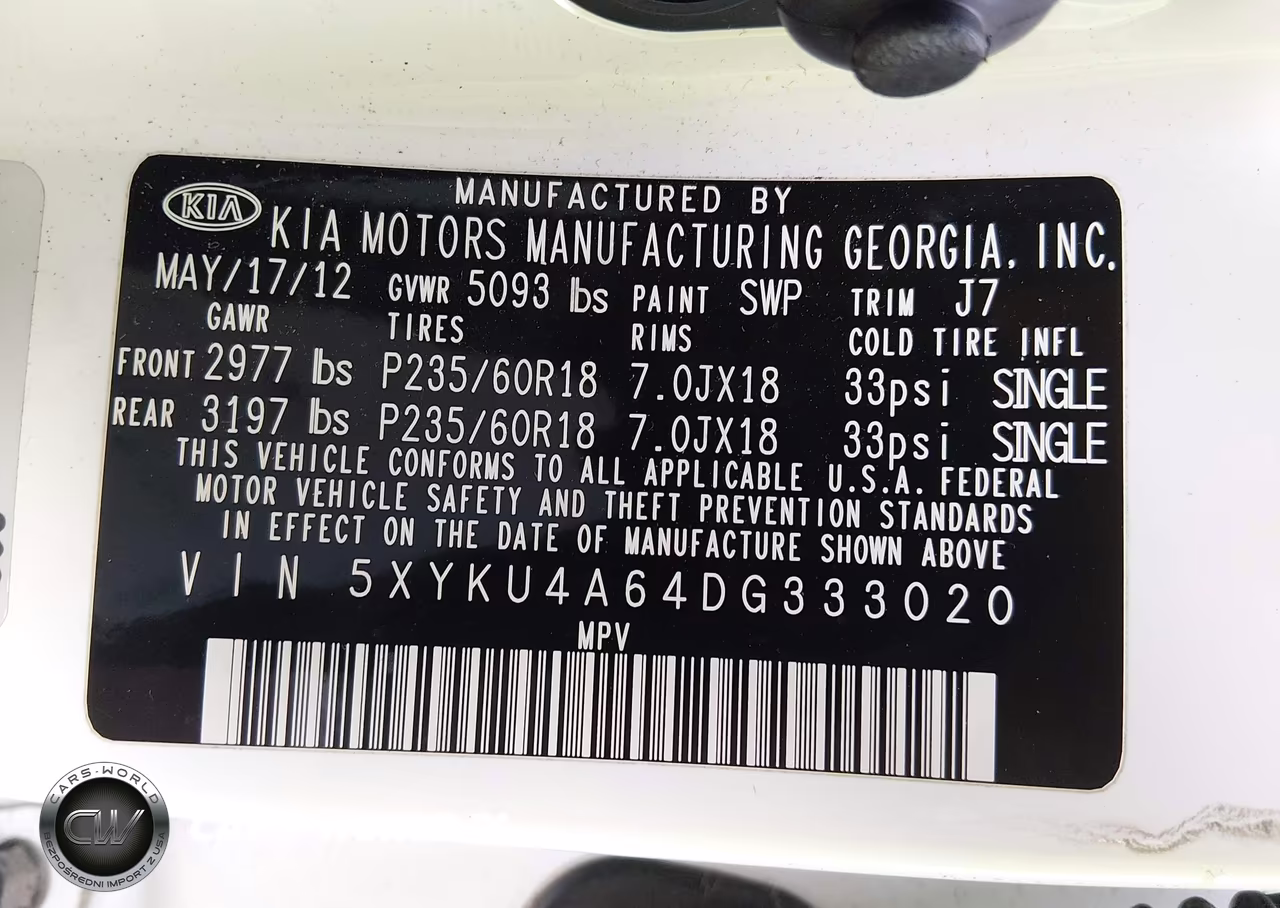 2013 Kia Sorento Ex VIN:5XYKU4A64DG333020 - 9