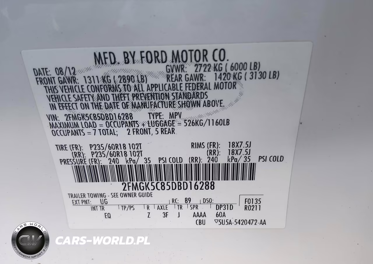 2013 Ford Flex Sel VIN:2FMGK5C85DBD16288 - 9